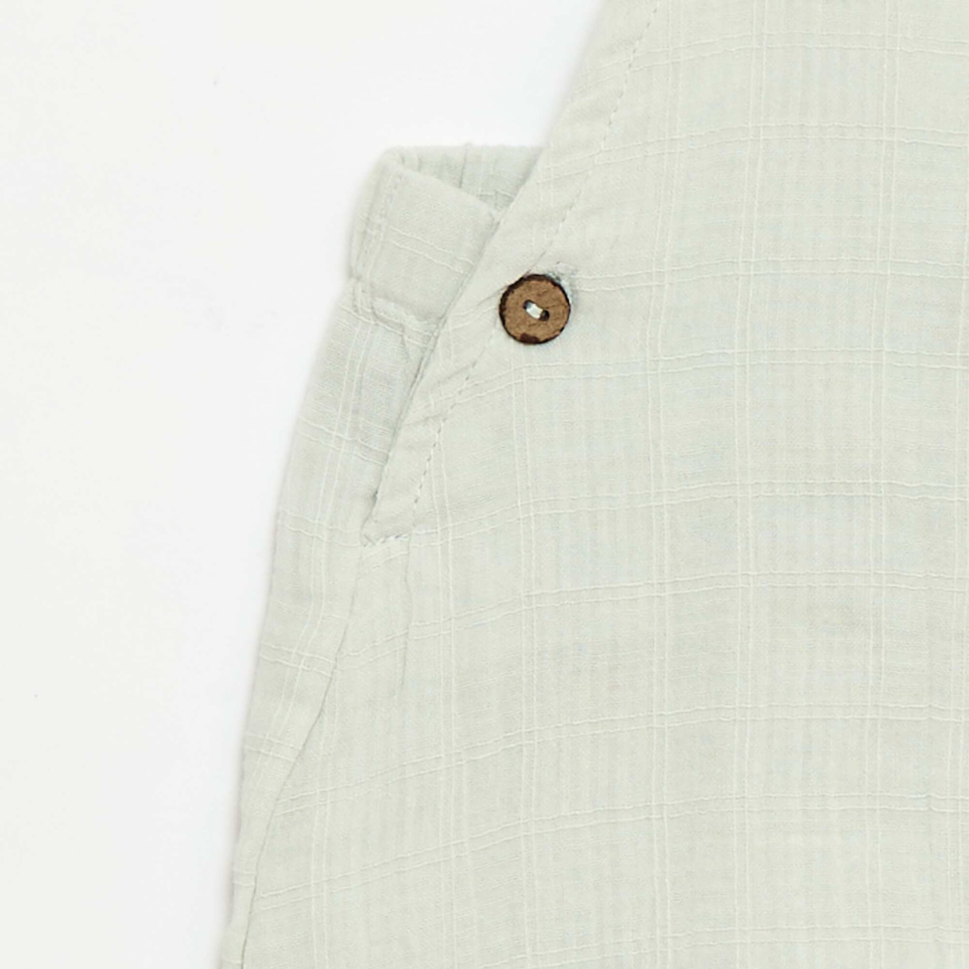 Combinaison short en double gaze de coton BLEU