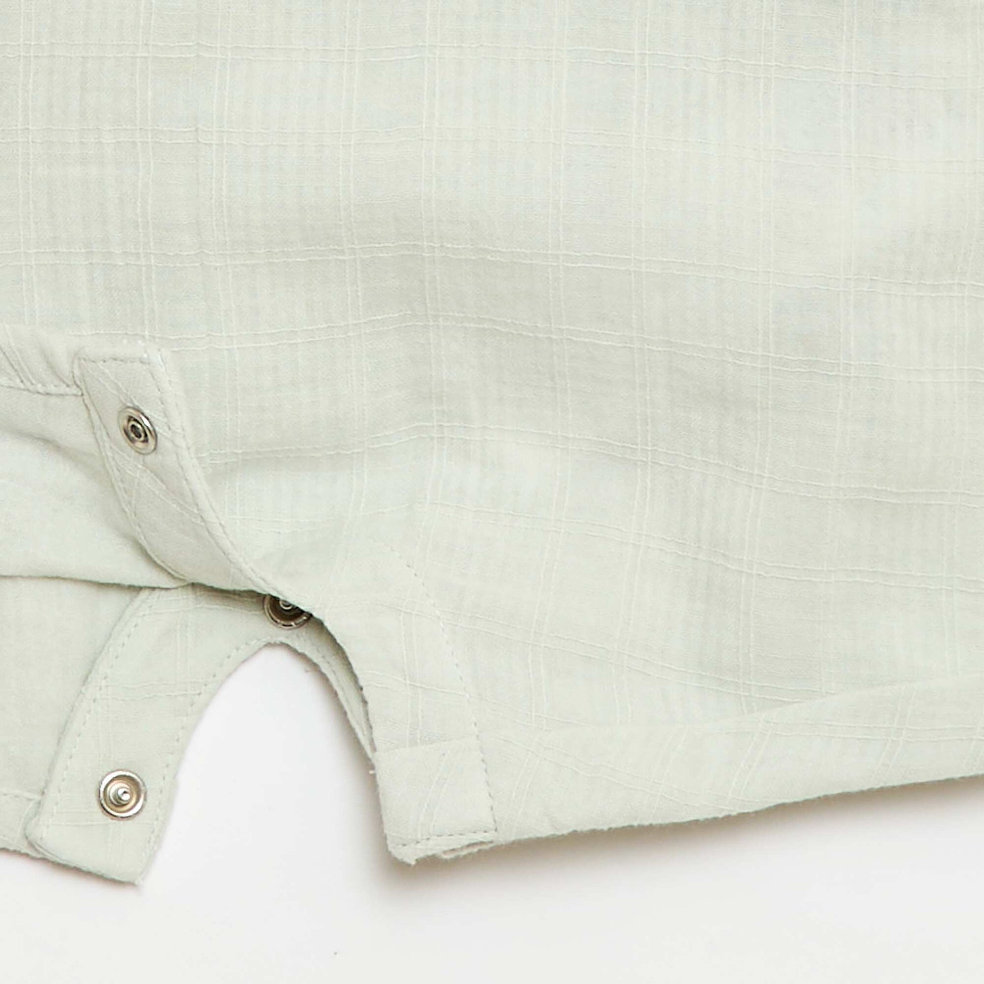 Combinaison short en double gaze de coton BLEU