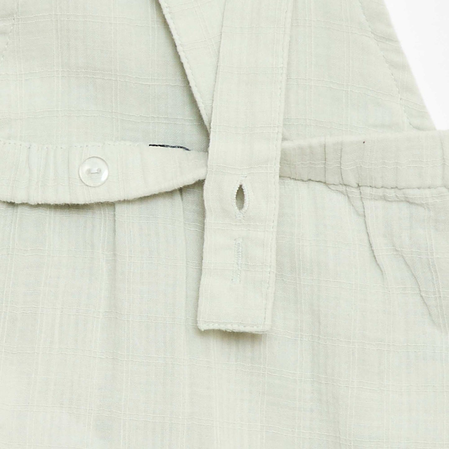 Combinaison short en double gaze de coton BLEU