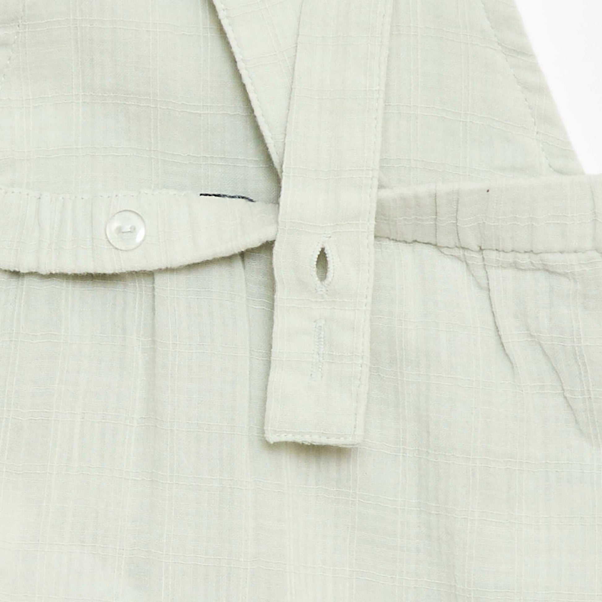 Combinaison short en double gaze de coton BLEU