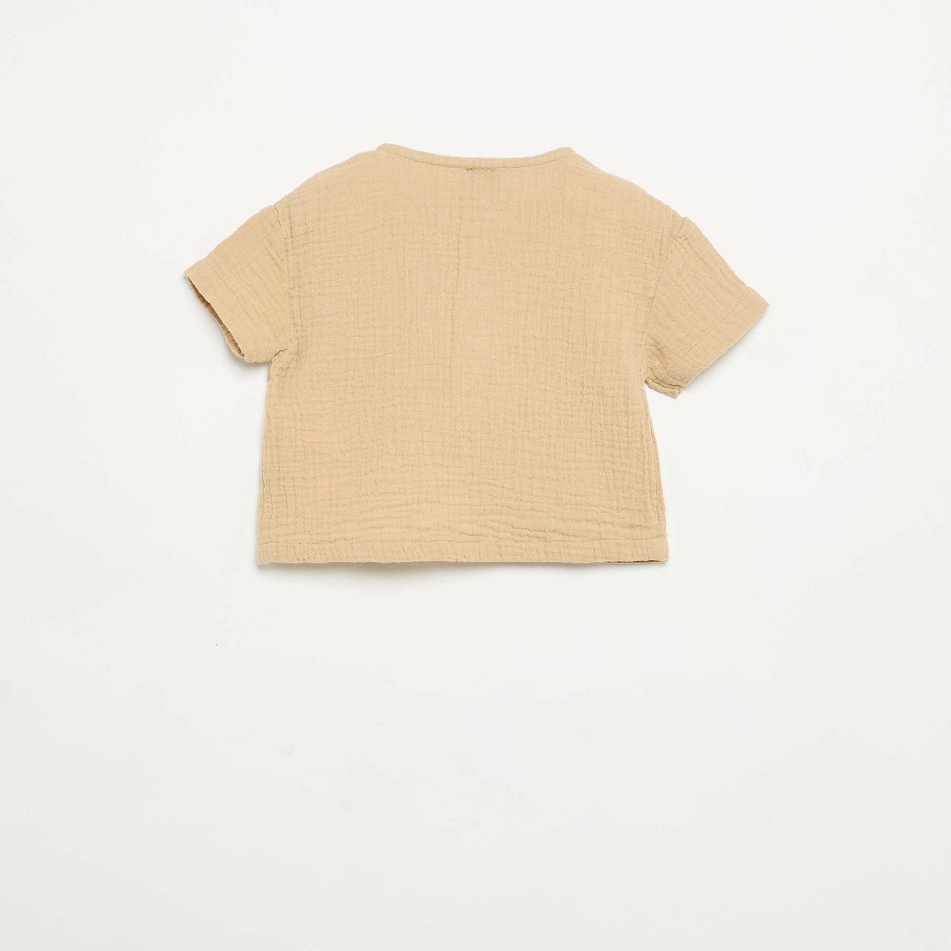 Chemise en gaze de coton BEIGE