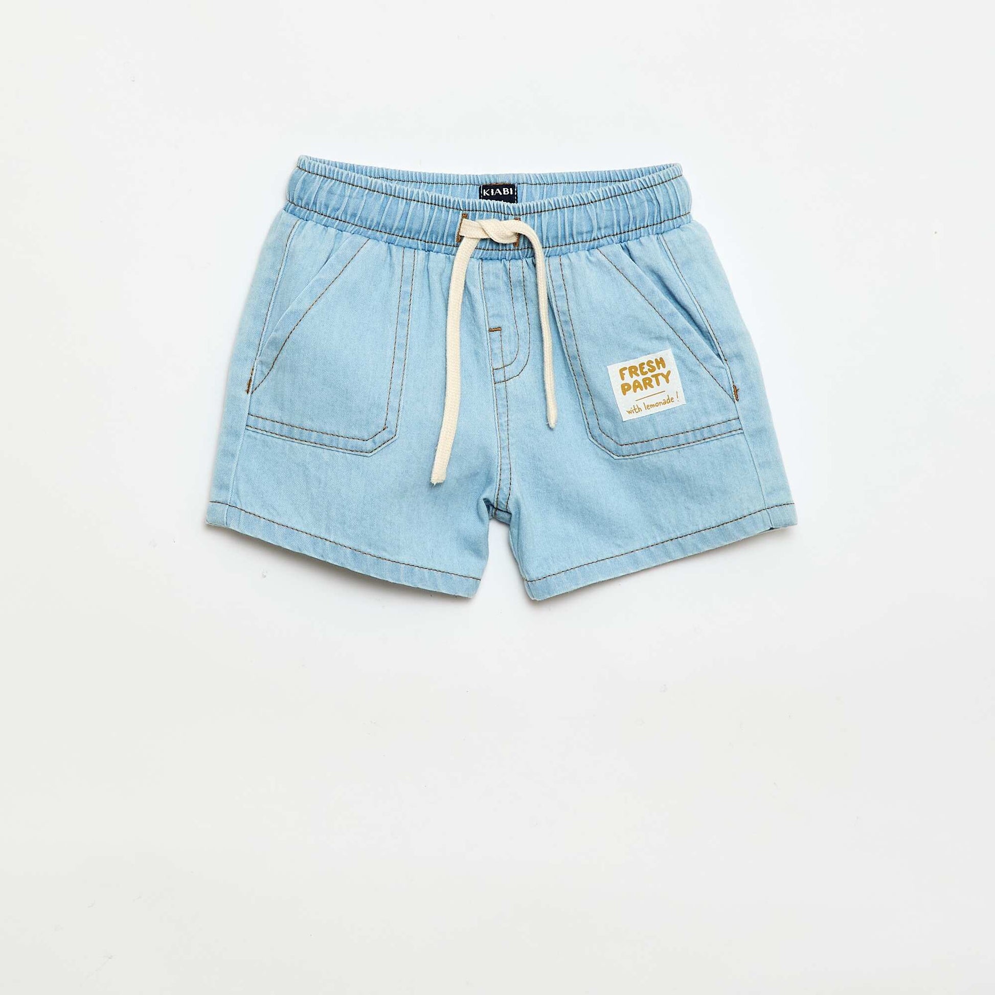 Short en denim avec 2 grandes poches BLEU