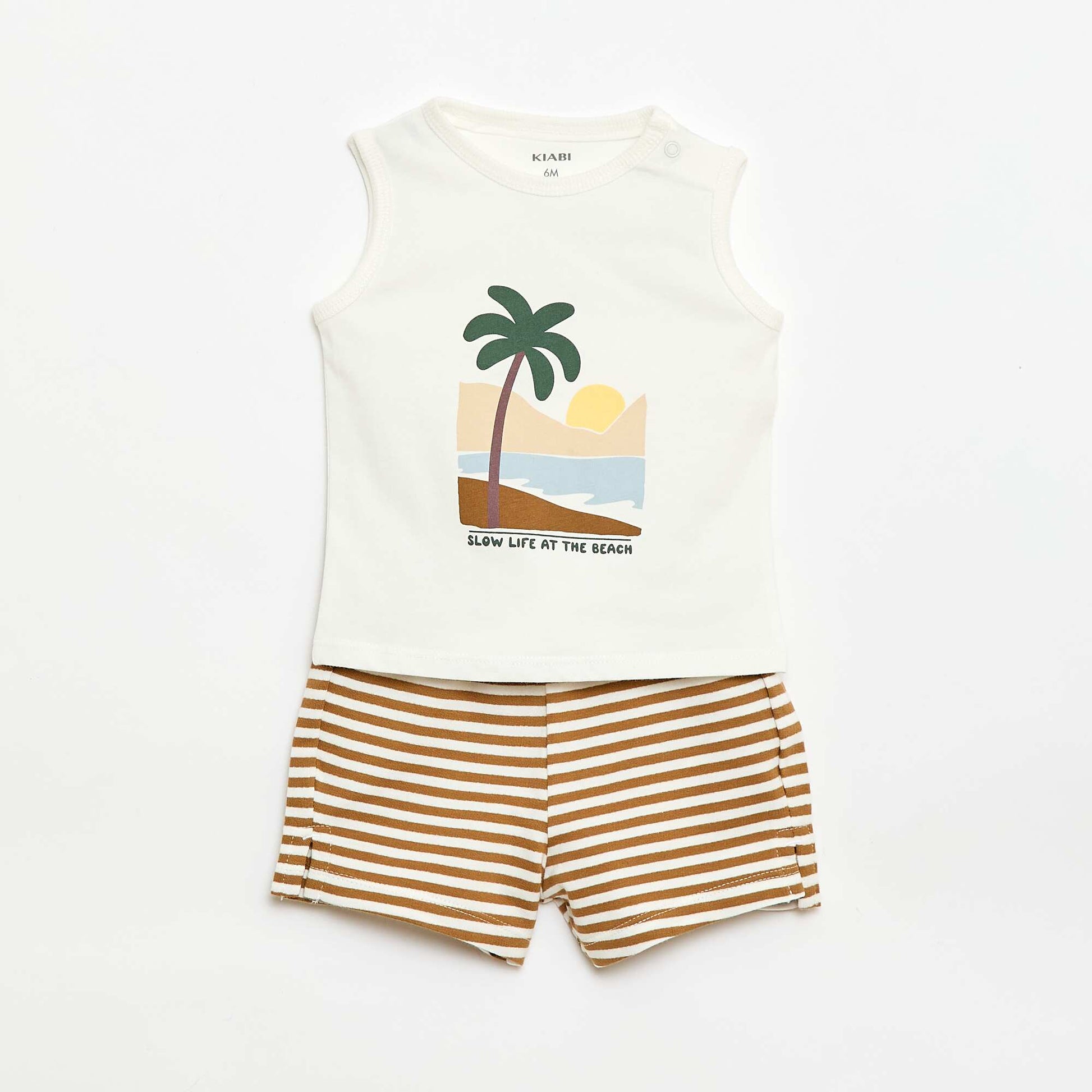Ensemble 2 pièces débardeur + short BLANC