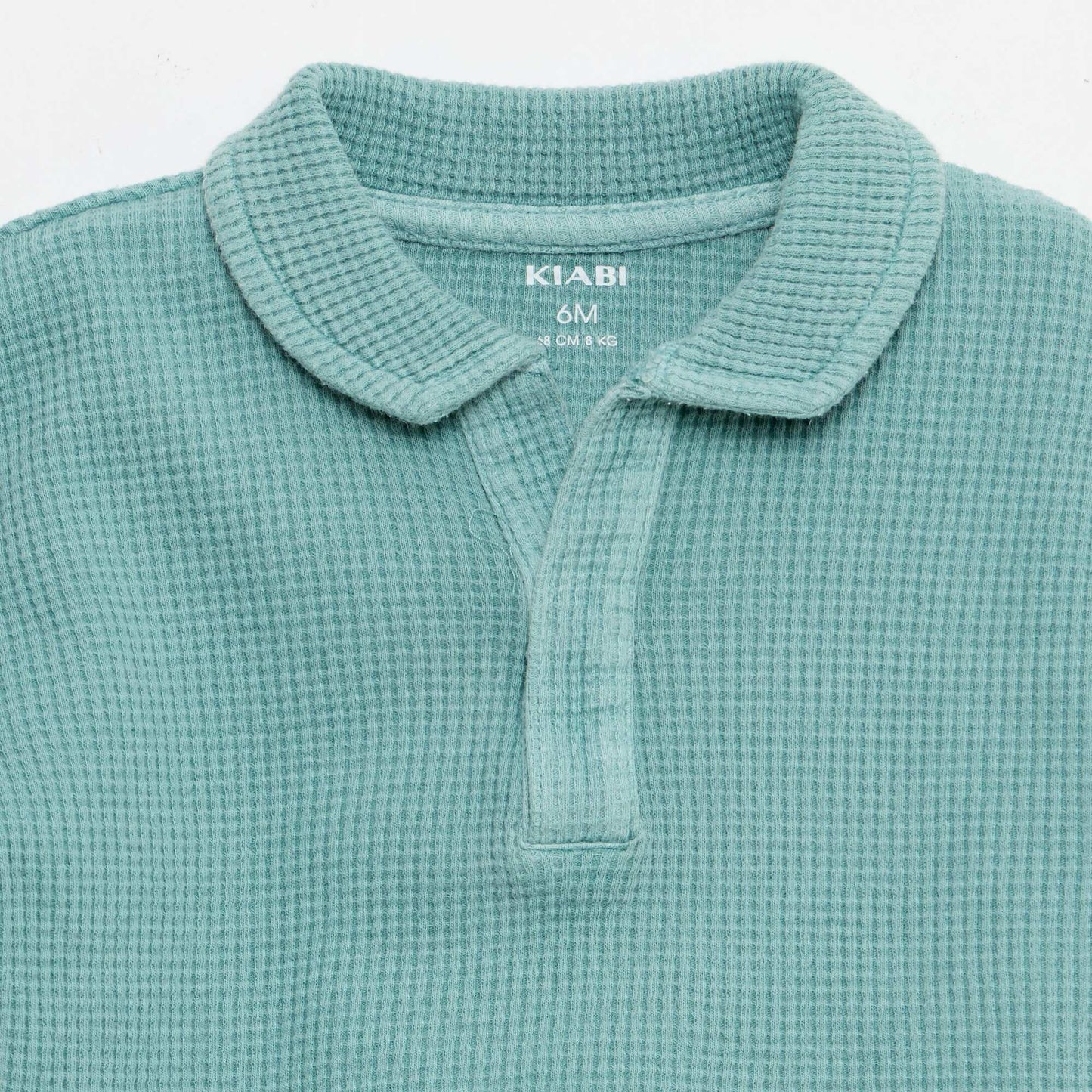 Ensemble 2 pièces - polo + short en maille gaufrée BLEU