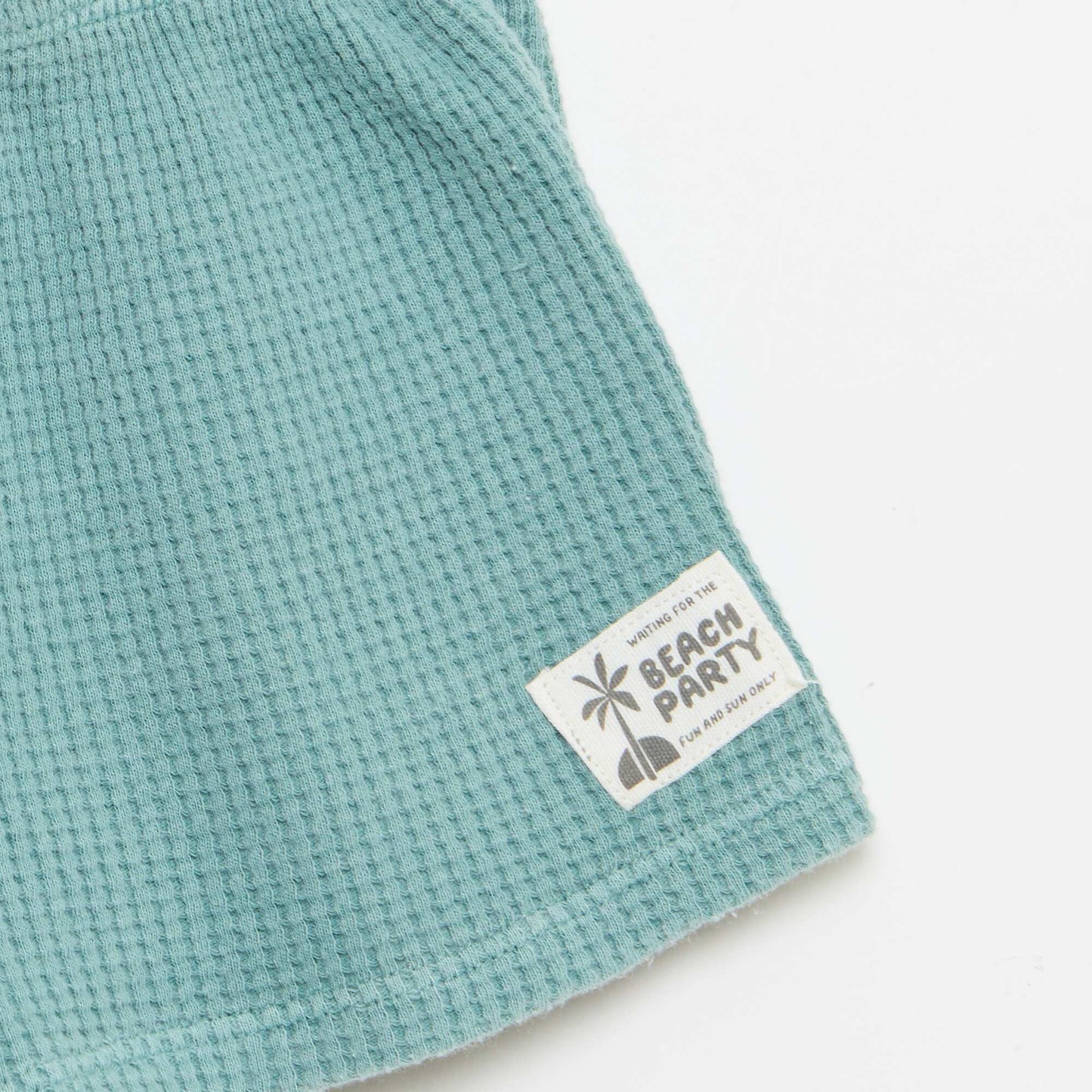 Ensemble 2 pièces - polo + short en maille gaufrée BLEU