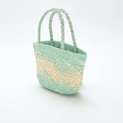 Sac en papier tressé VERT