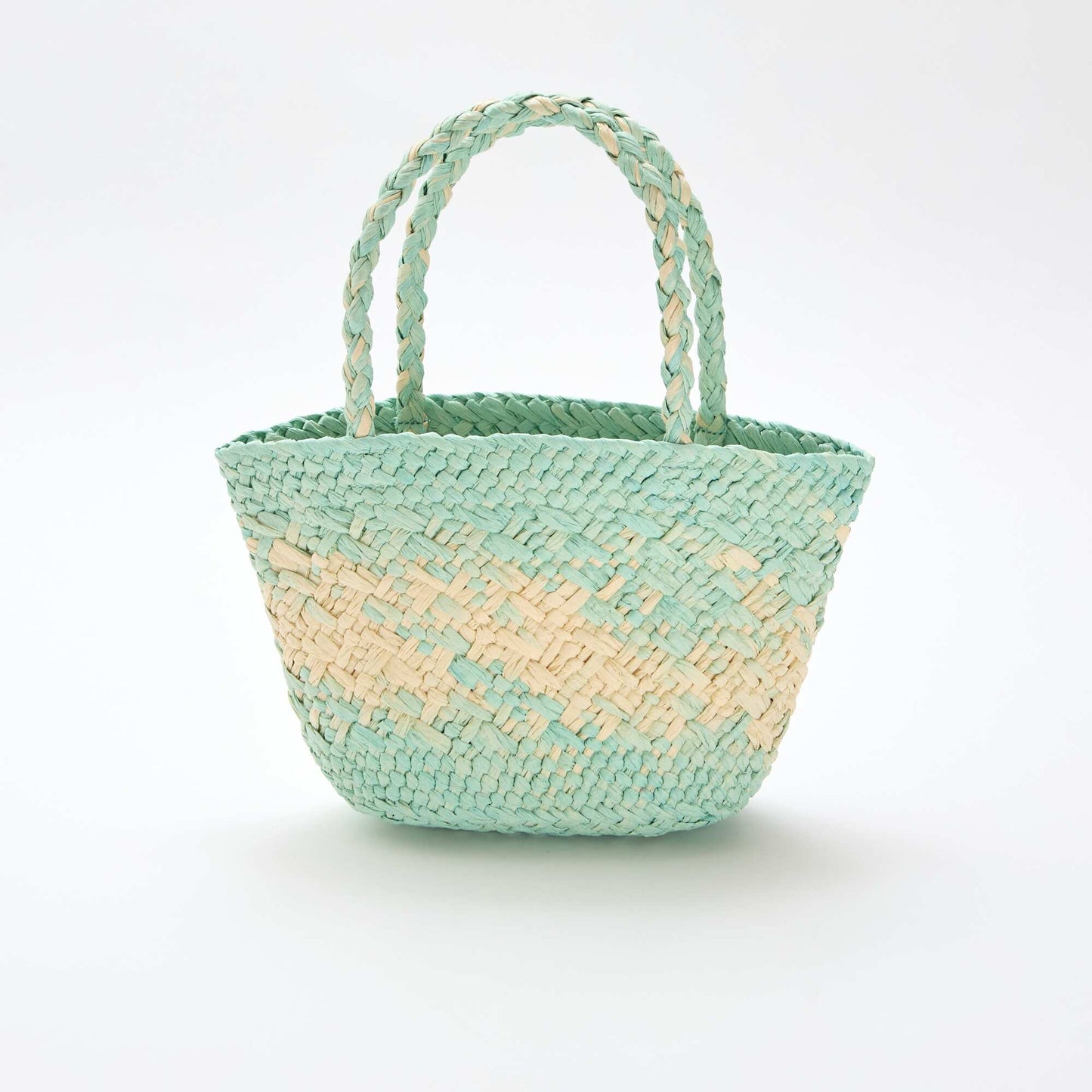Sac en papier tressé VERT