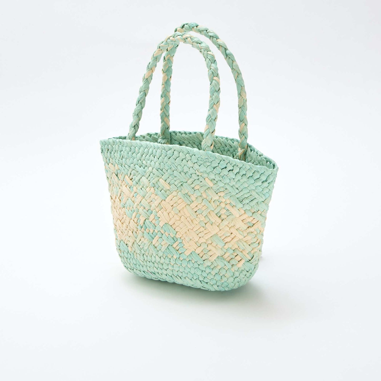 Sac en papier tressé VERT
