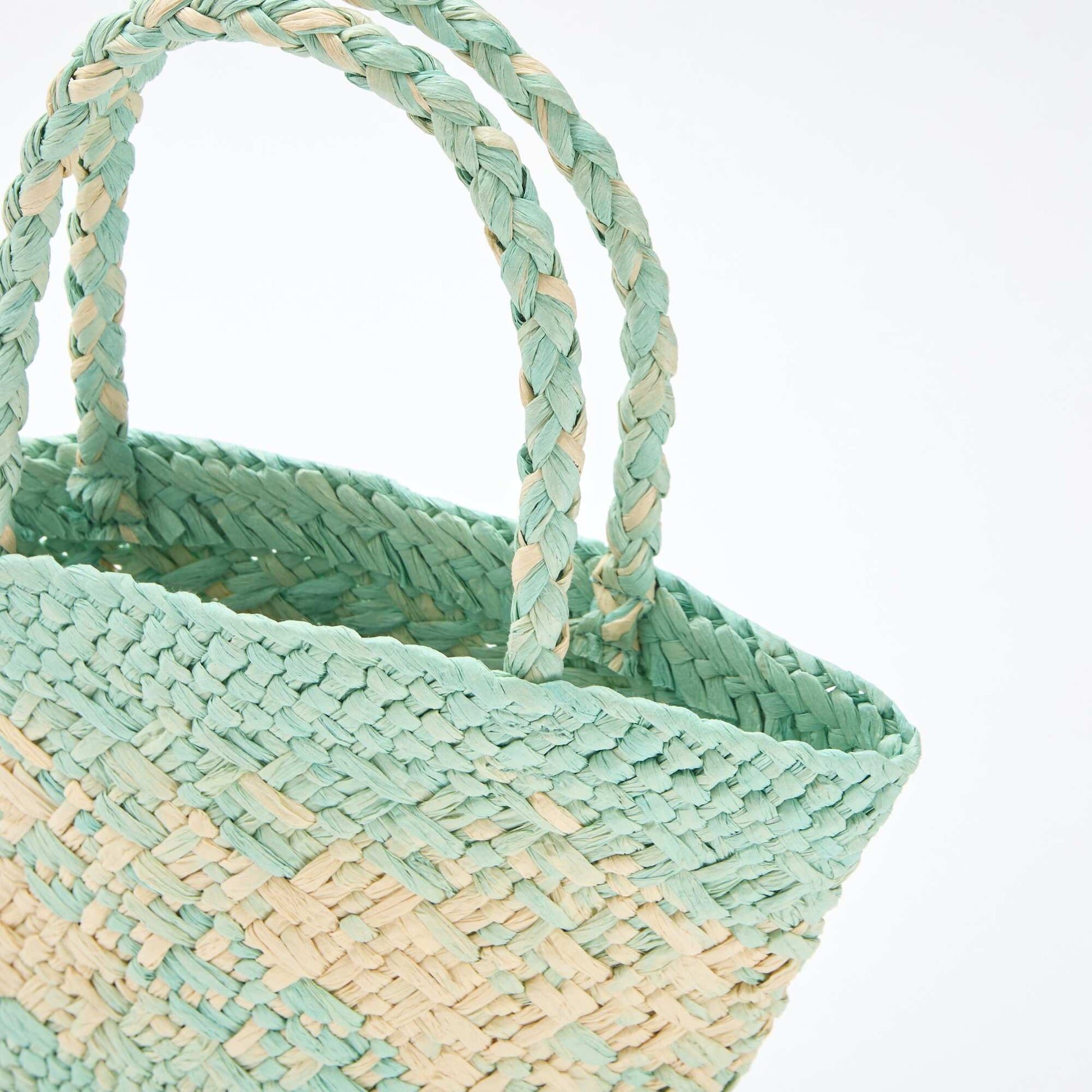 Sac en papier tressé VERT