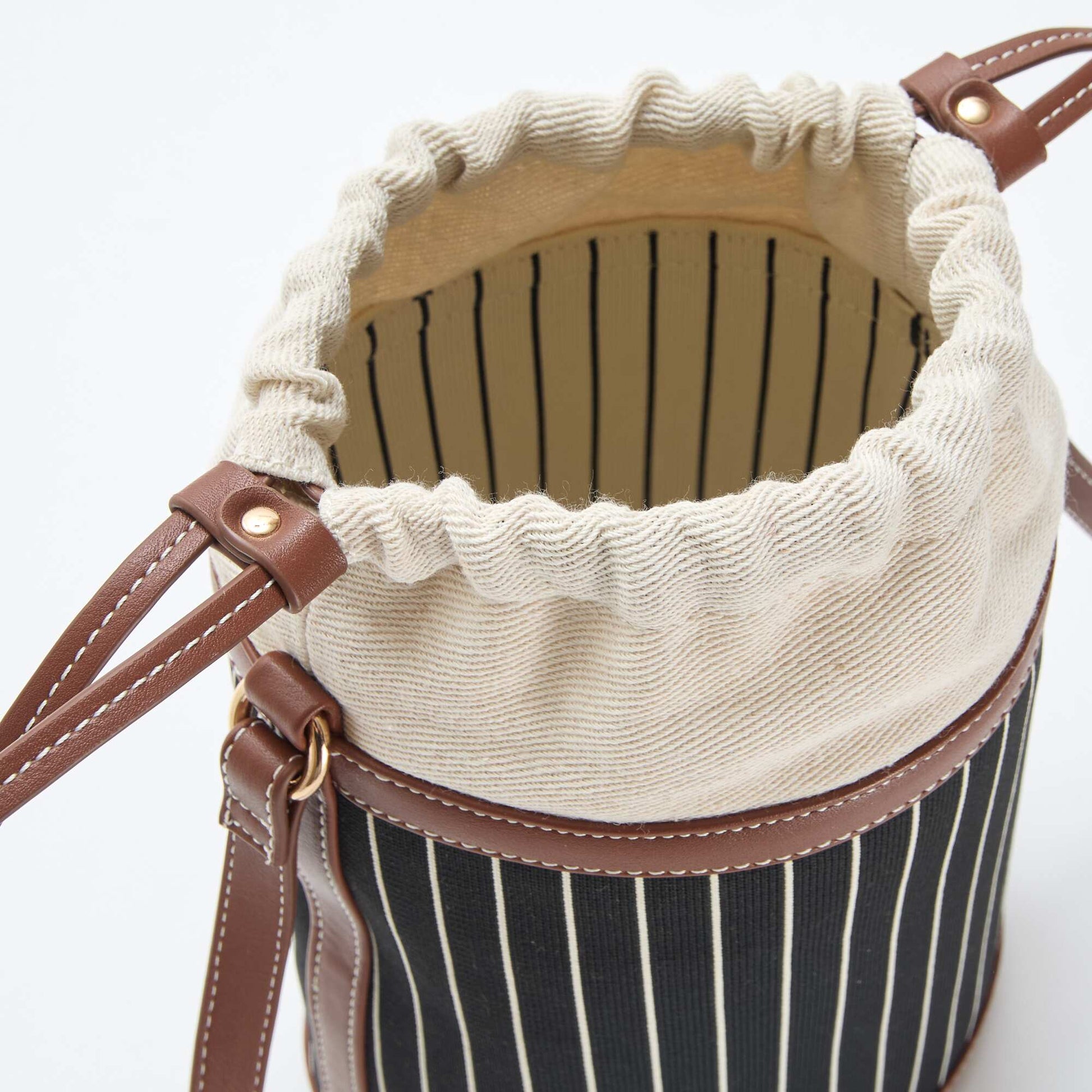 Sac forme seau en tissu NOIR