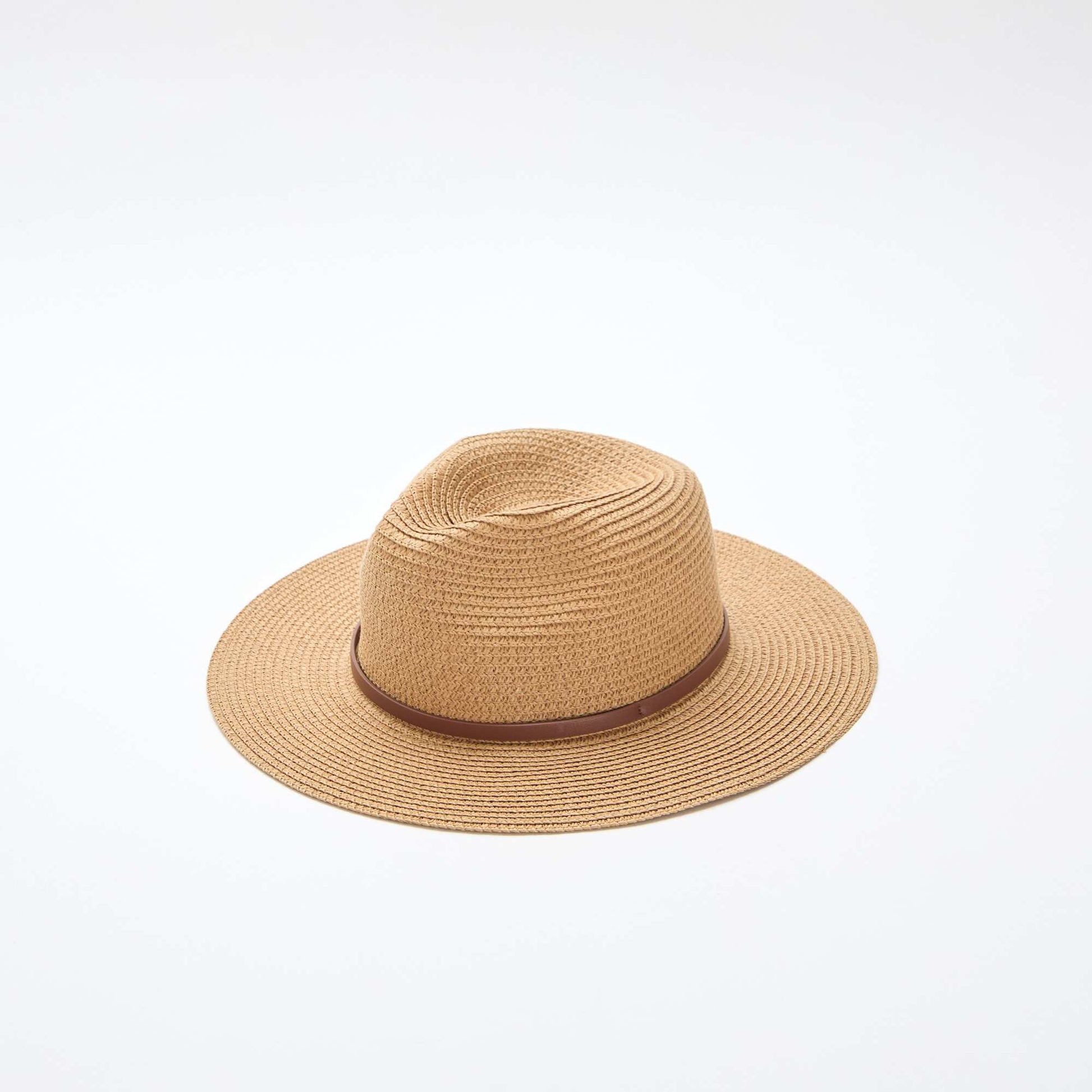 Chapeau de paille forme panama BEIGE