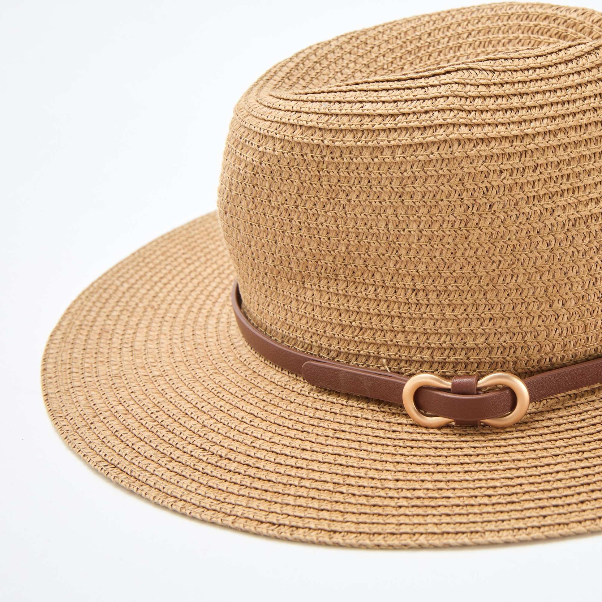 Chapeau de paille forme panama BEIGE