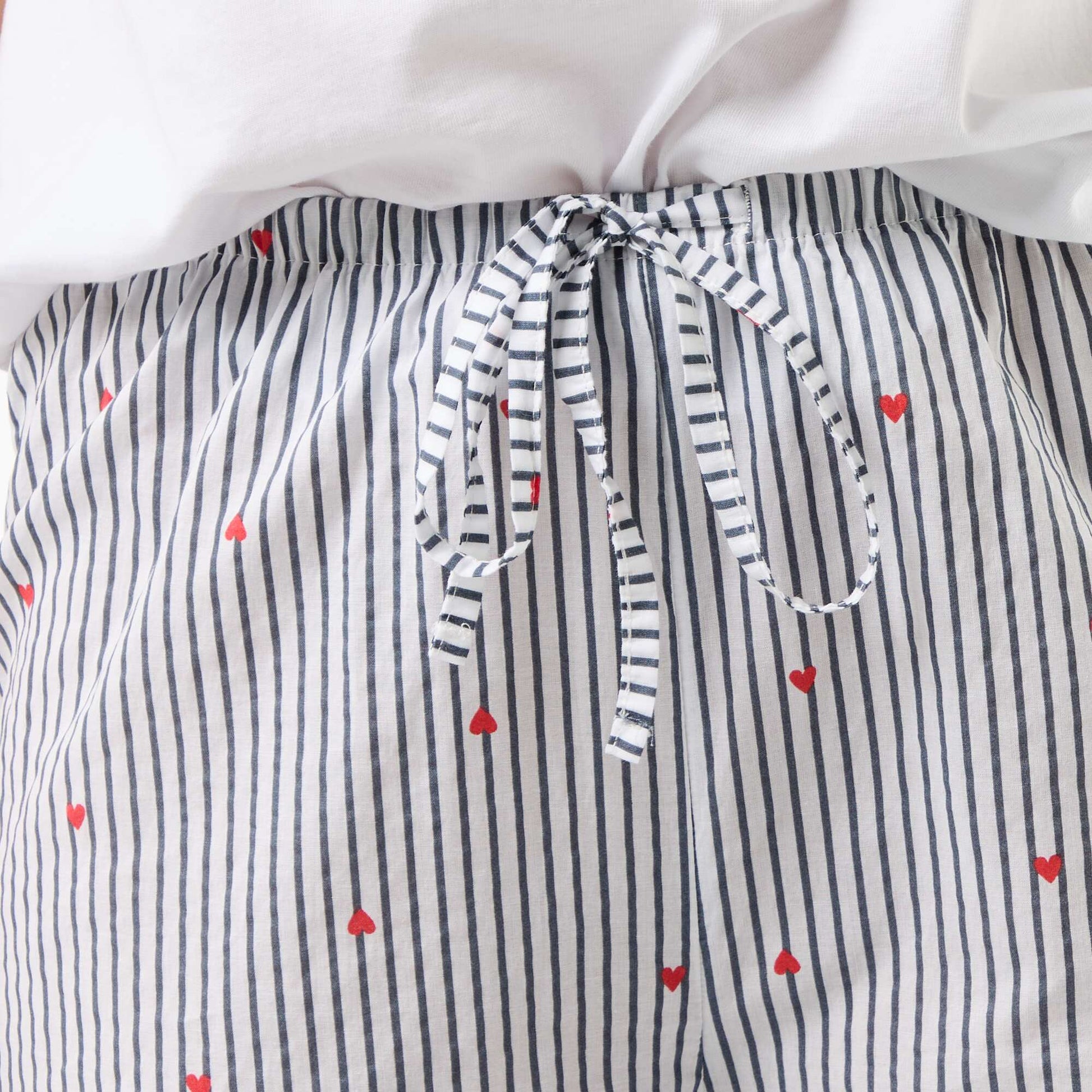 Pantalon de pyjama en voile de coton imprimé BLEU