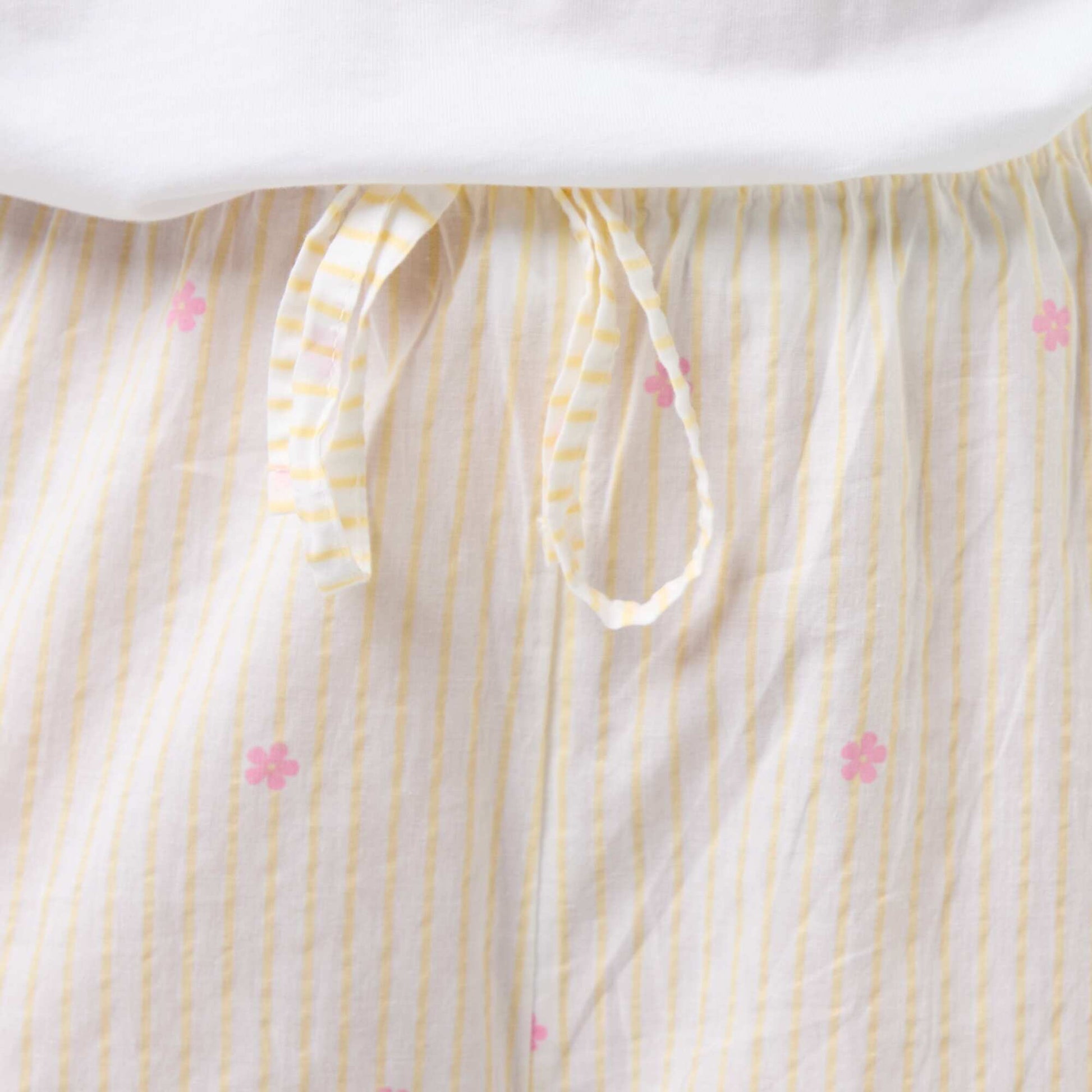 Pantalon de pyjama en voile de coton imprimé JAUNE