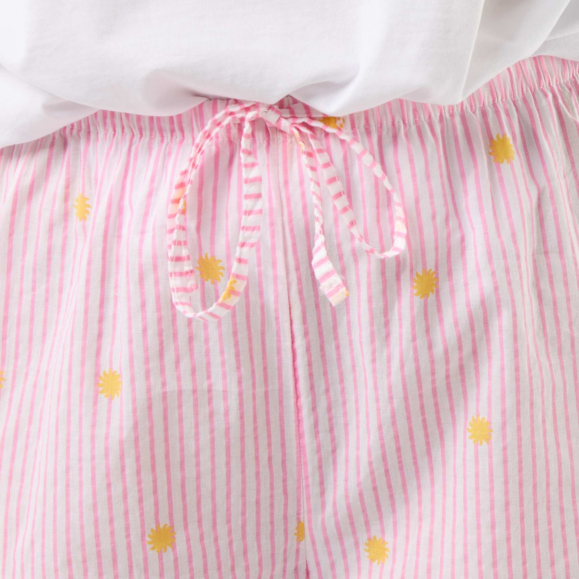 Pantalon de pyjama en voile de coton imprimé ORANGE