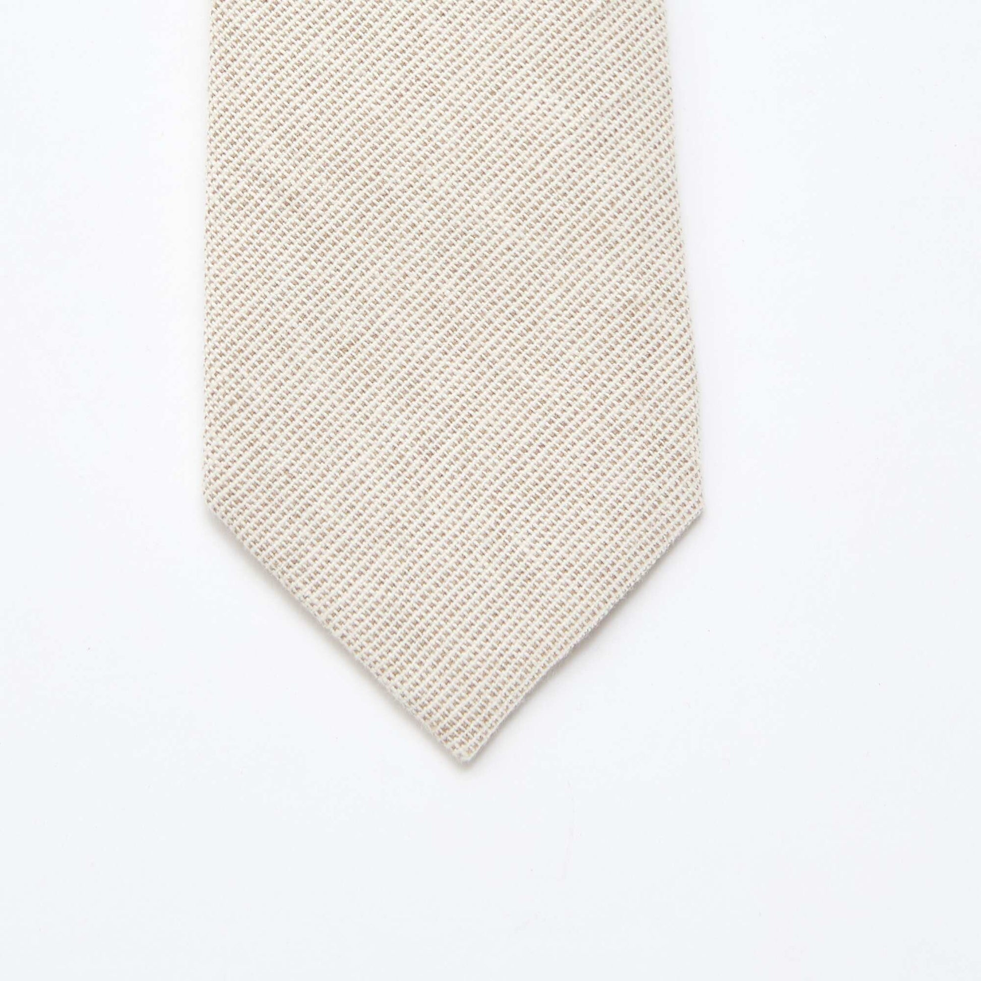 Cravate en lin mélangé BEIGE