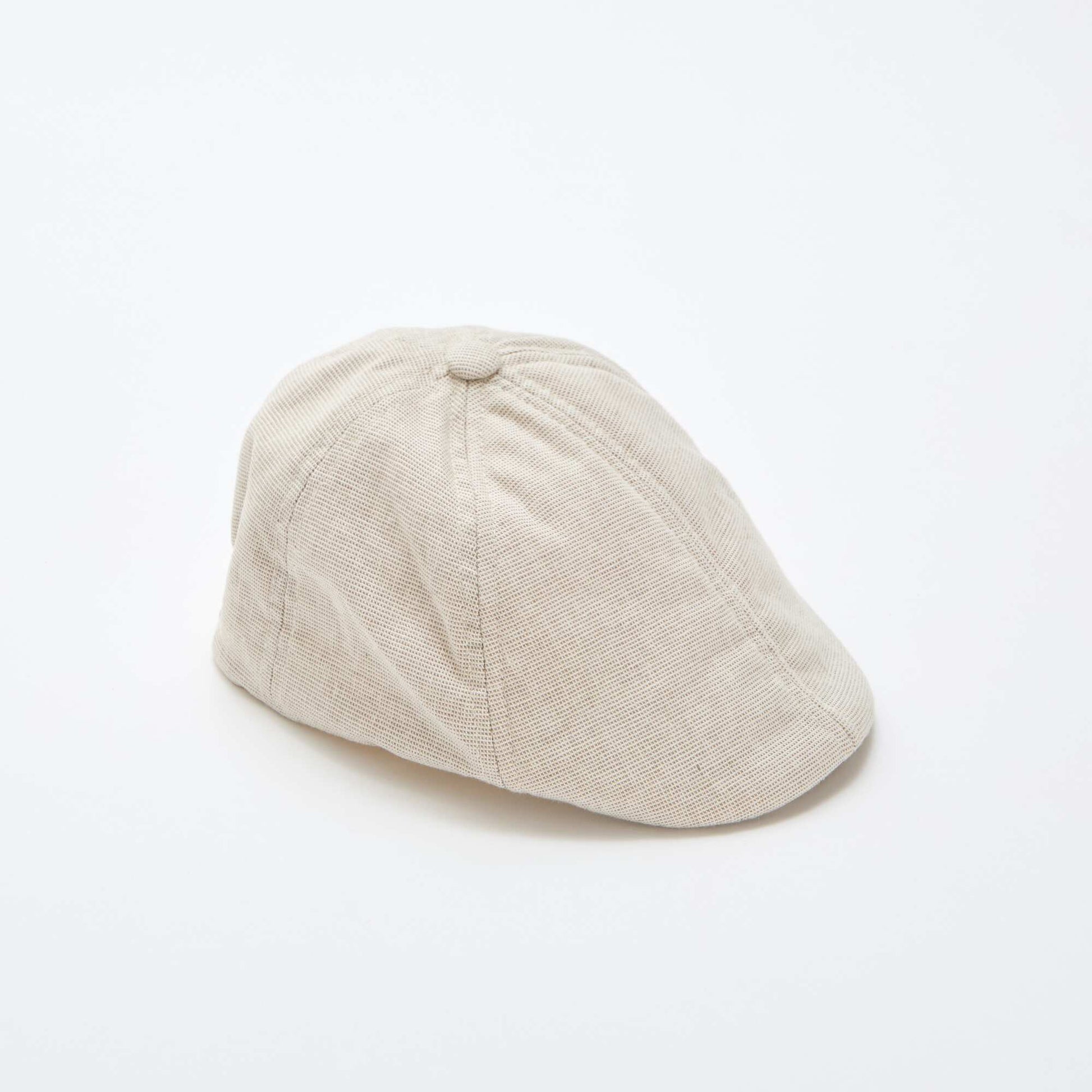 Gavroche en coton et lin uni BEIGE