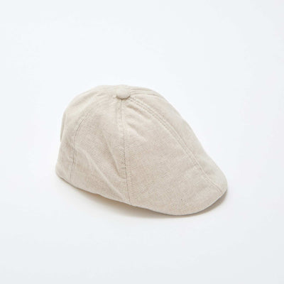 Gavroche en coton et lin uni BEIGE