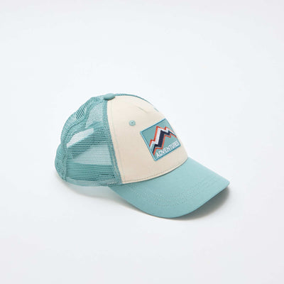 Casquette avec filet + broderie devant BLEU