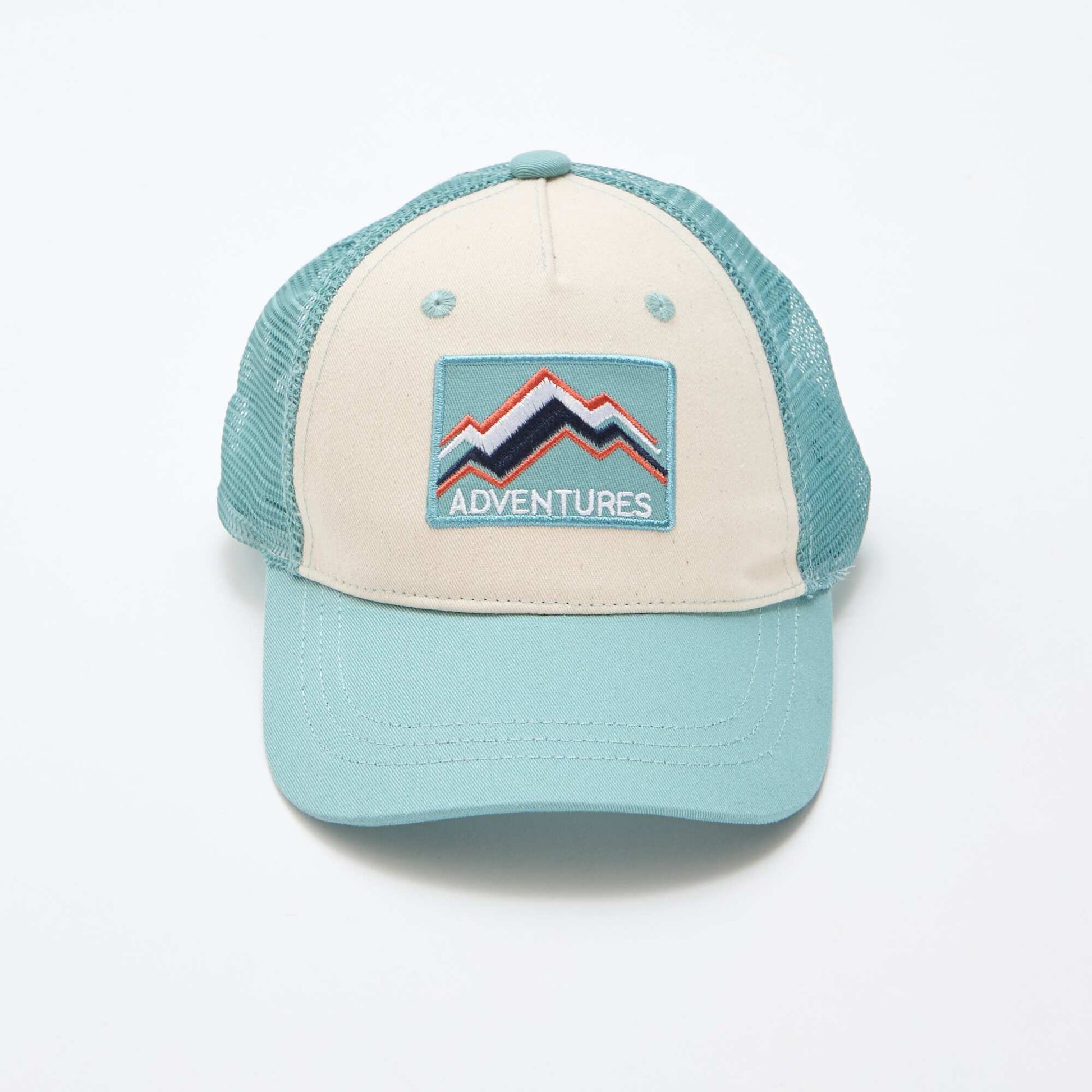 Casquette avec filet + broderie devant BLEU