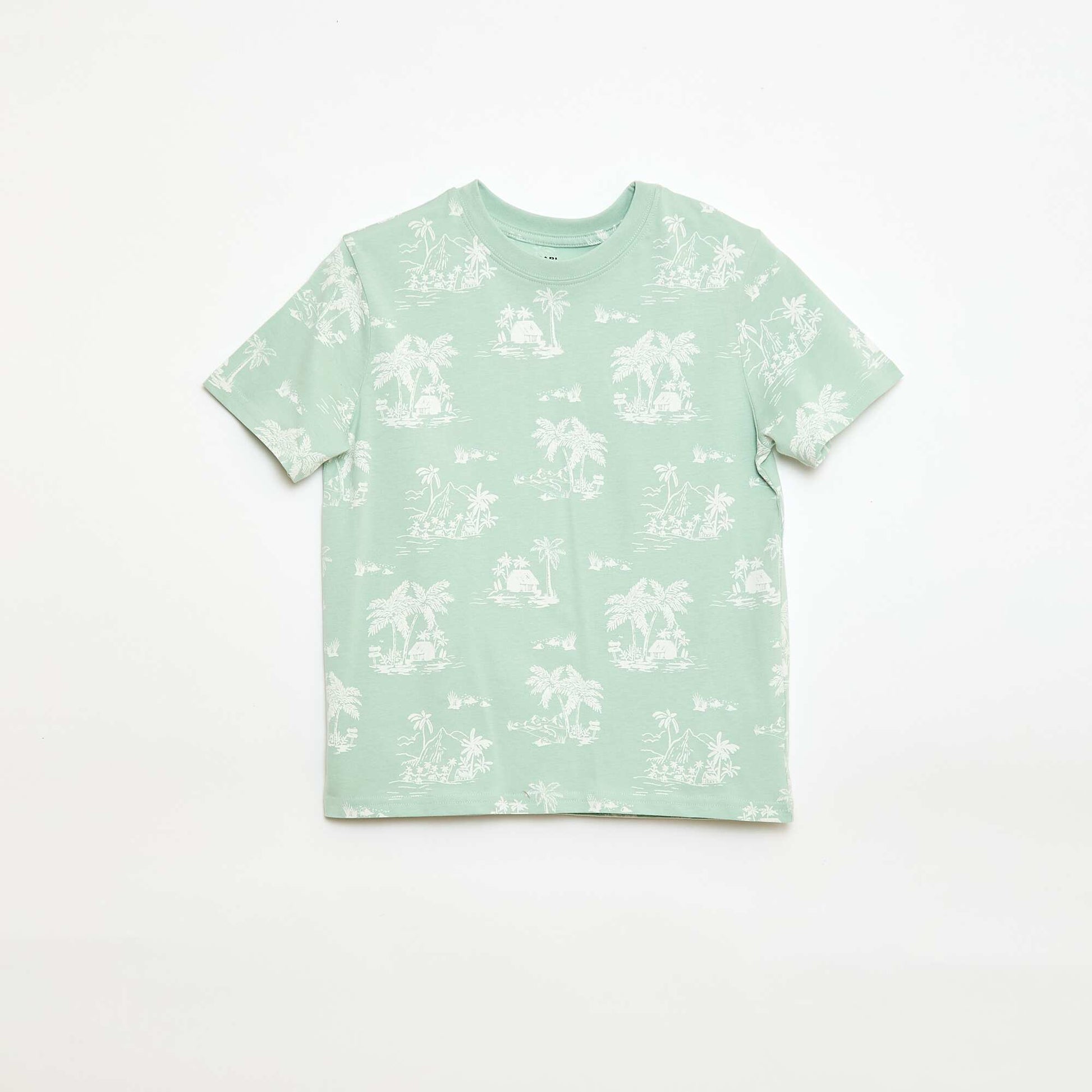 T-shirt à motif manches courtes VERT