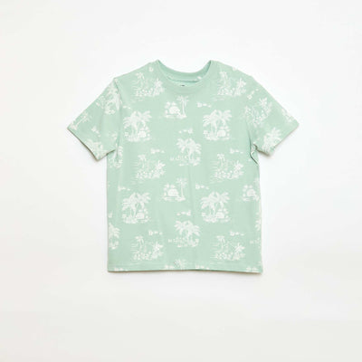 T-shirt à motif manches courtes VERT