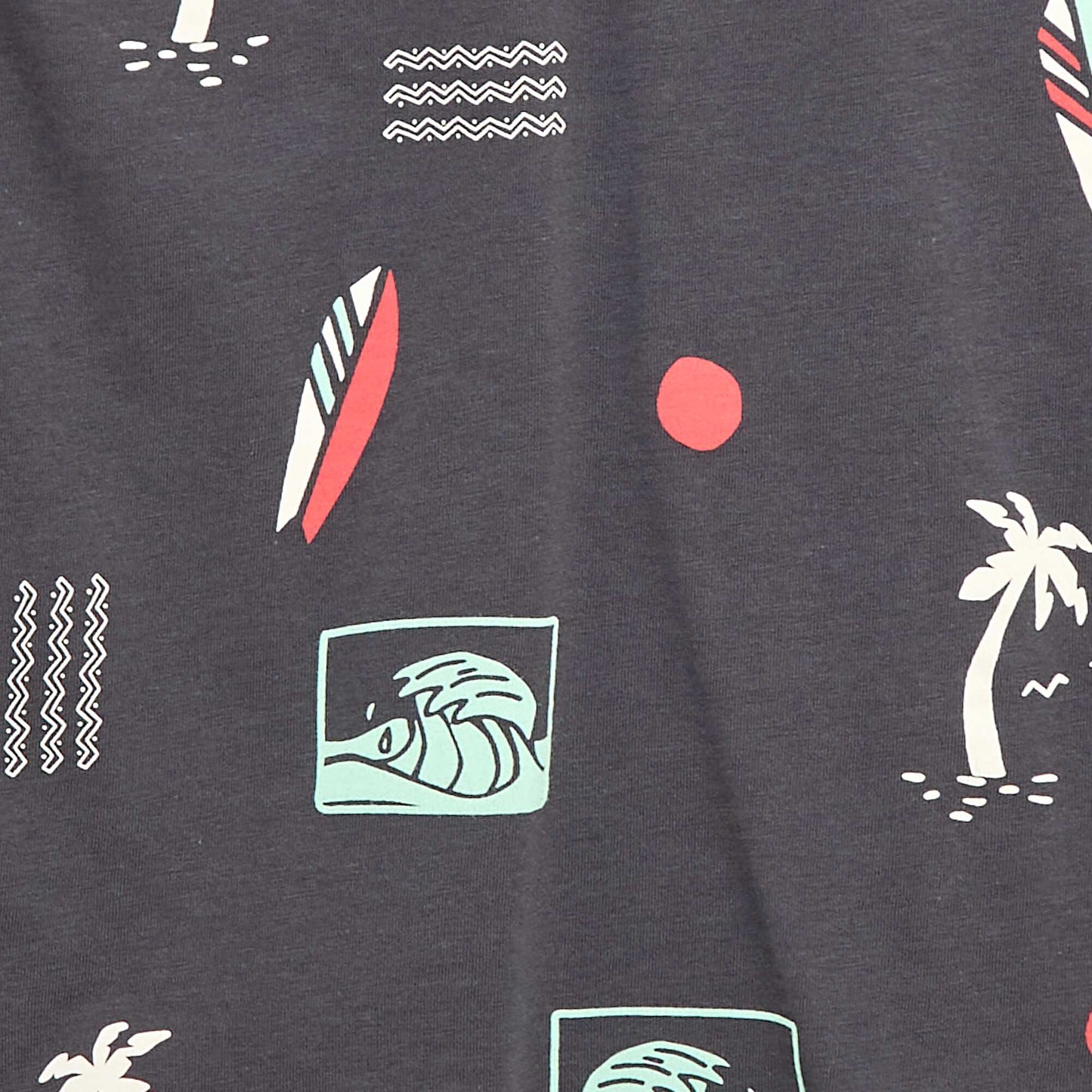 T-shirt à motif manches courtes GRIS