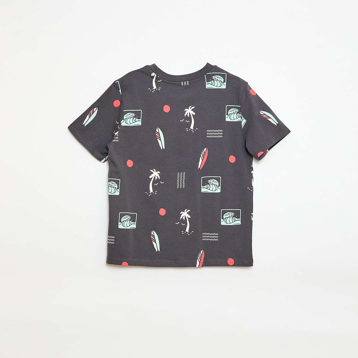T-shirt à motif manches courtes GRIS