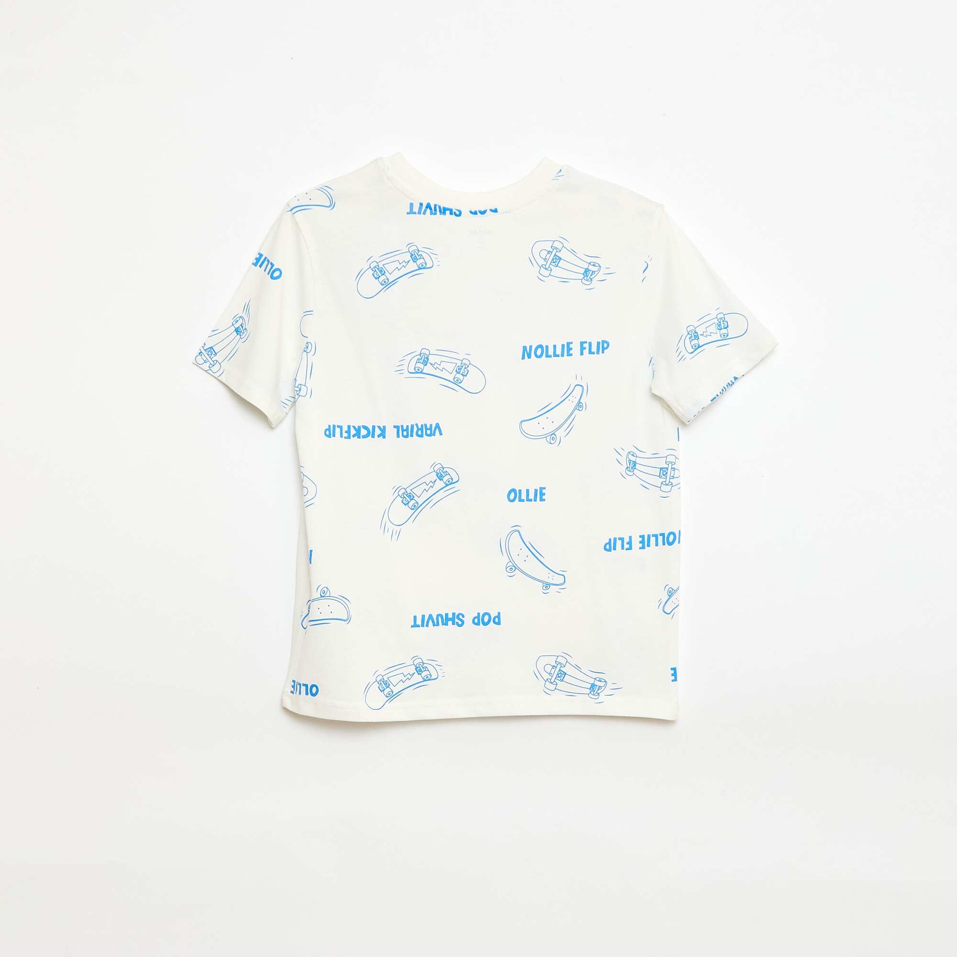 T-shirt à motif manches courtes BEIGE