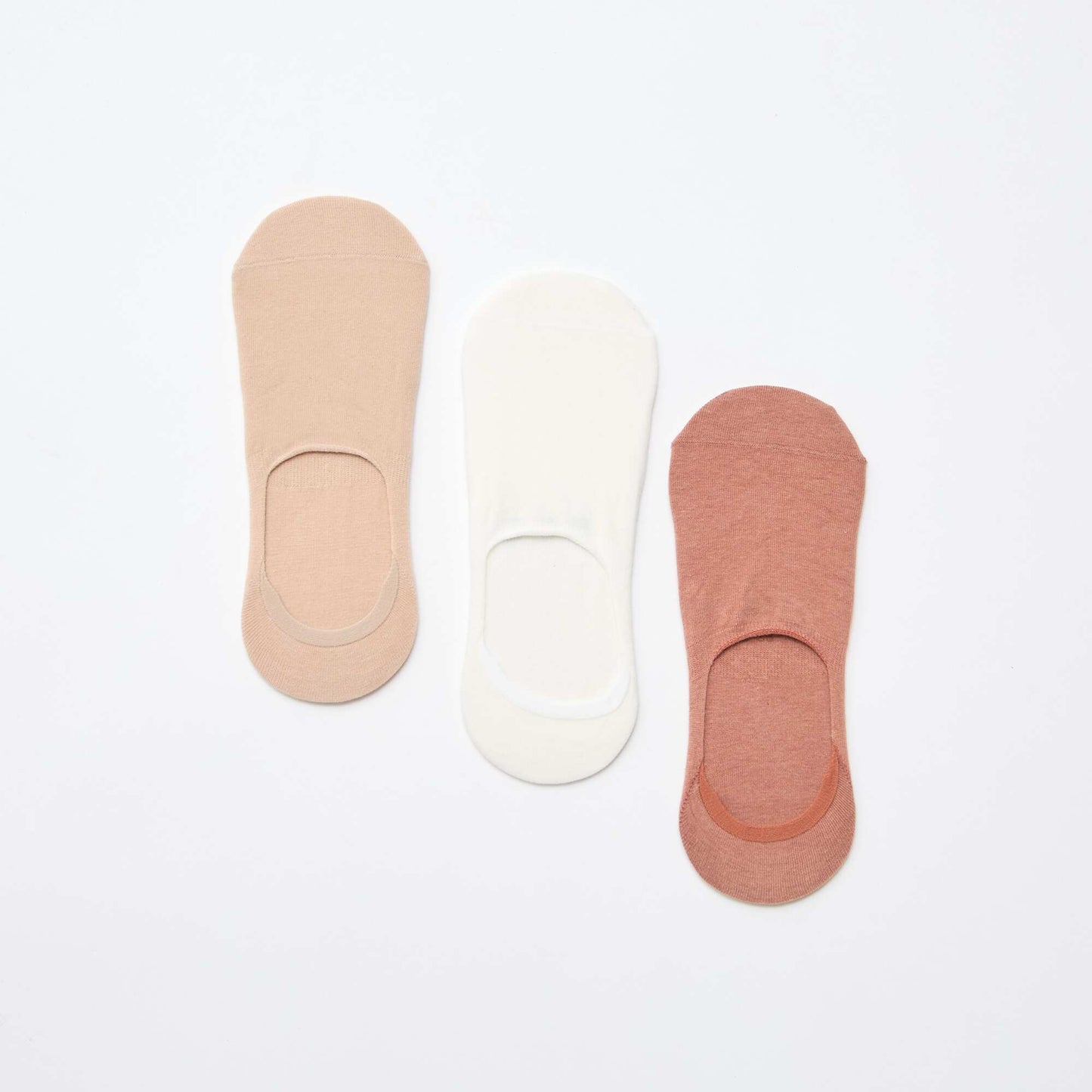 Lot de 3 paires de chaussettes en coton uni BLANC