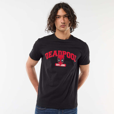 T-shirt 'Deadpool' 'Marvel' à manches courtes NOIR