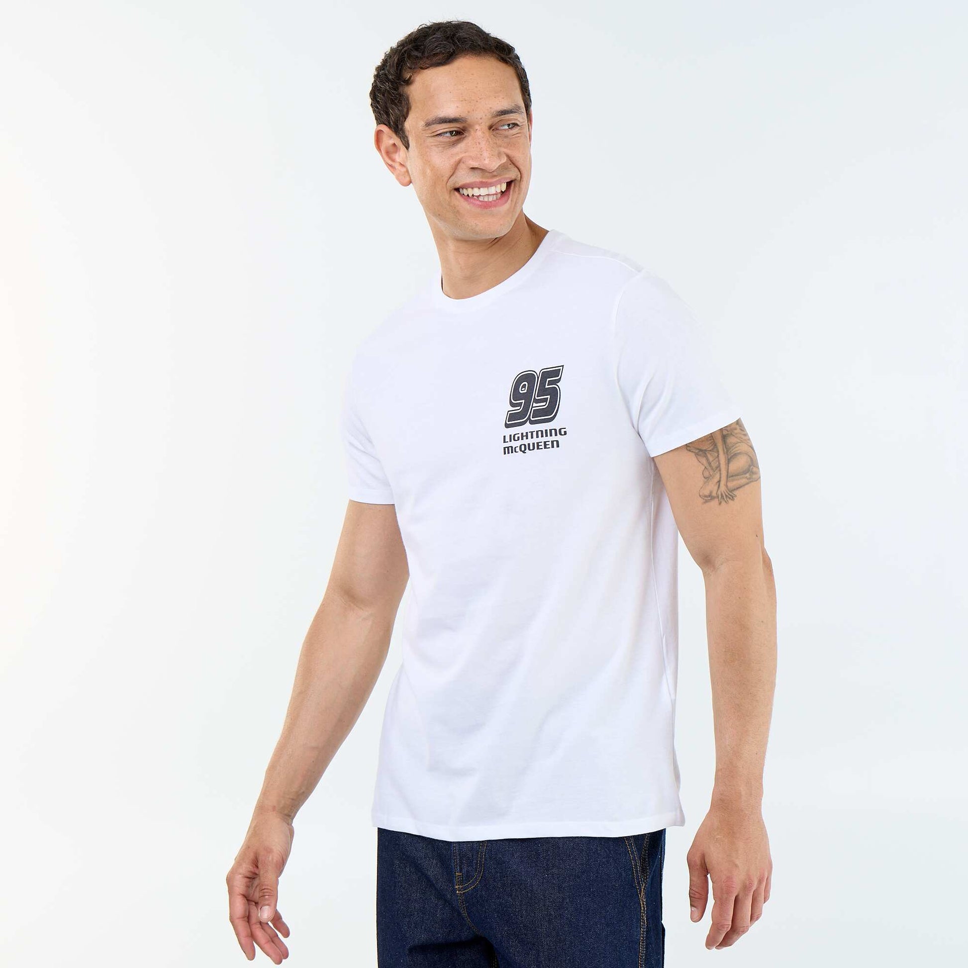 T-shirt 'Cars' 'Disney' 'Pixar' recto/verso BLANC