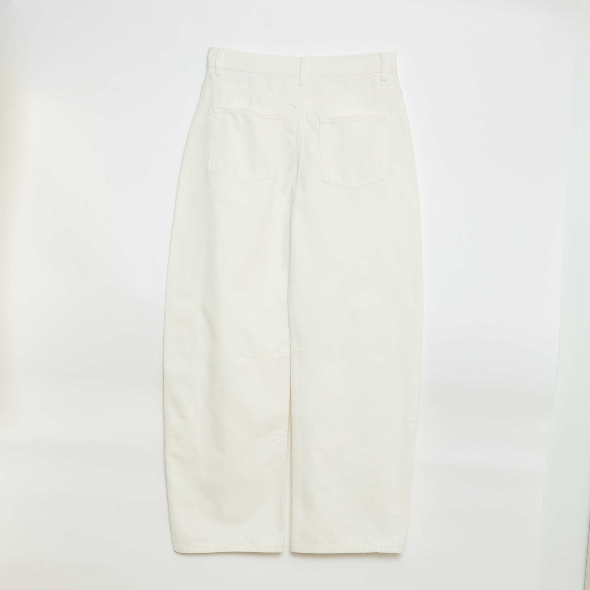 Pantalon denim coupe ballon BEIGE