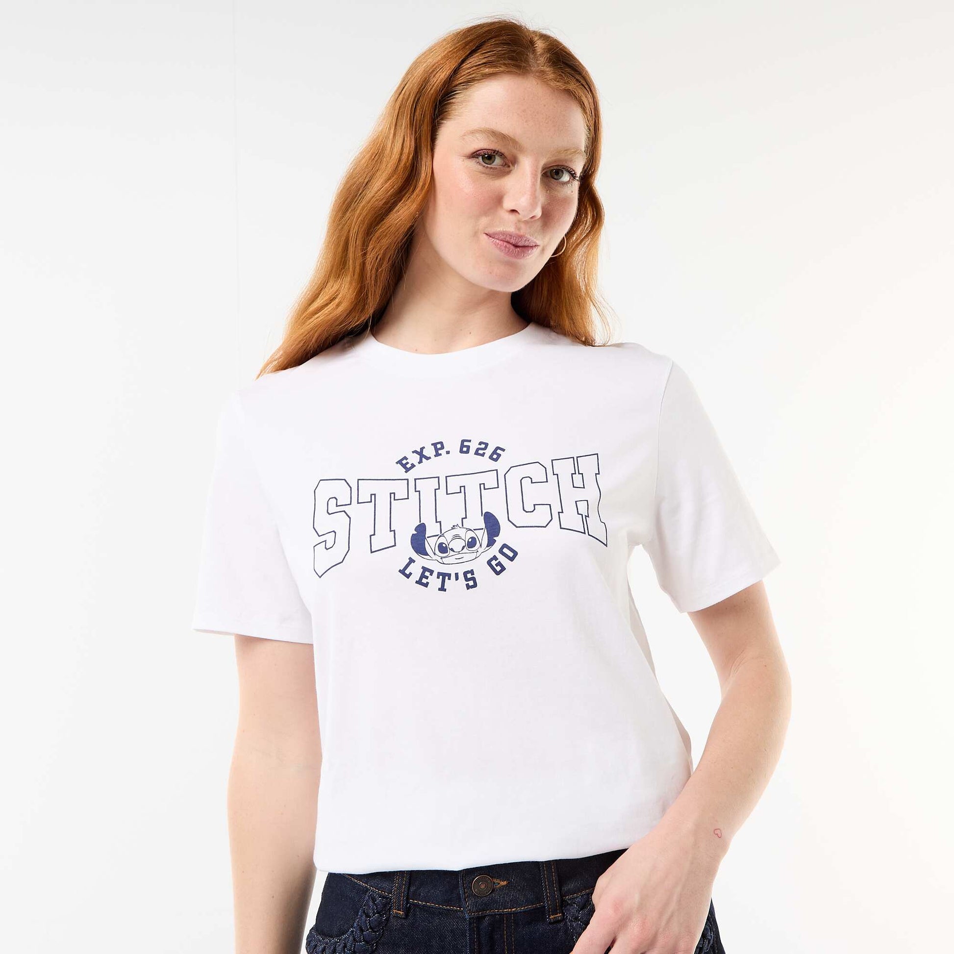 T-shirt 'Stitch' 'Disney' BLANC