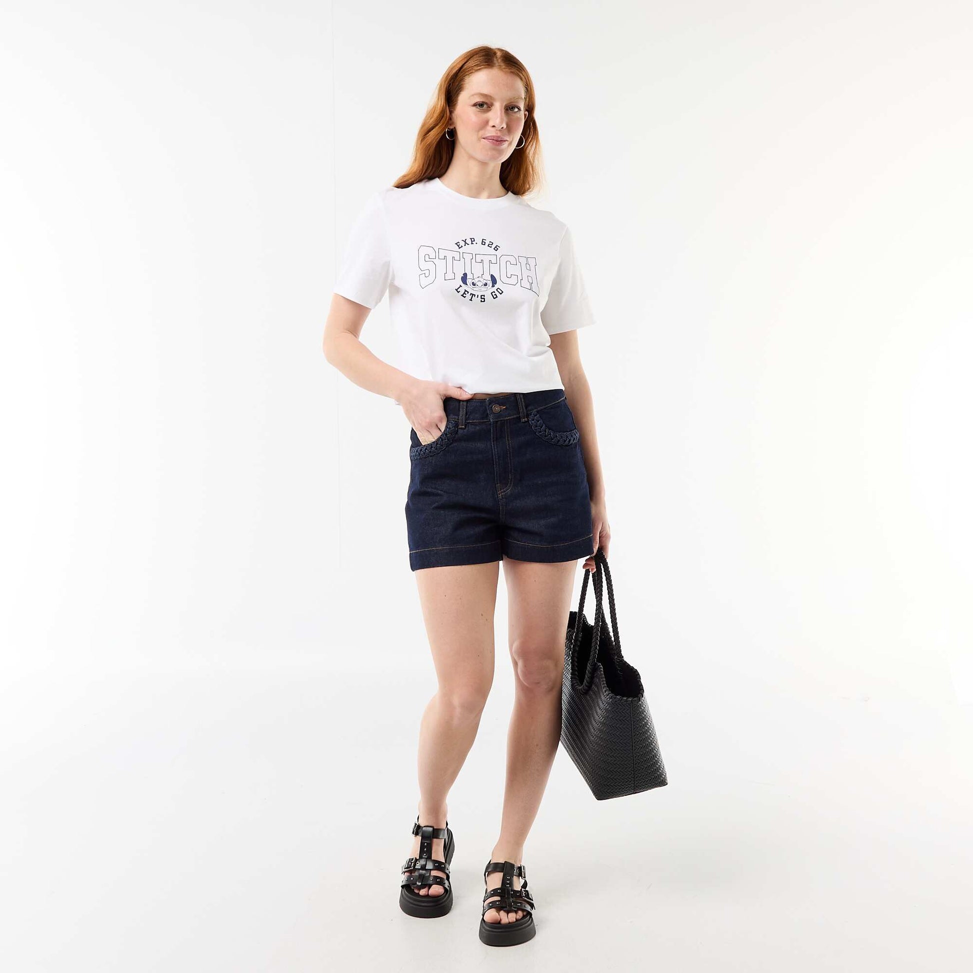 T-shirt 'Stitch' 'Disney' BLANC