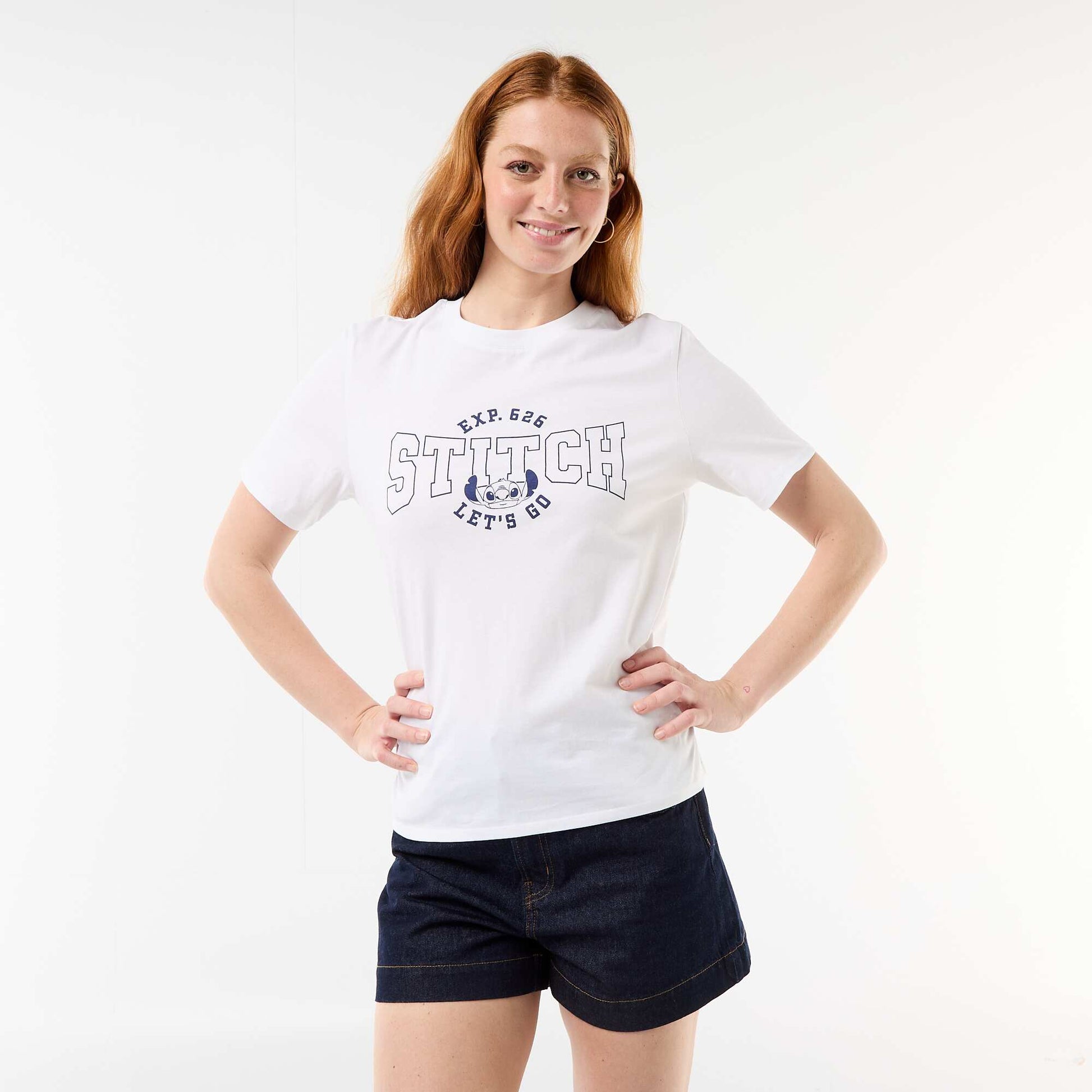 T-shirt 'Stitch' 'Disney' BLANC