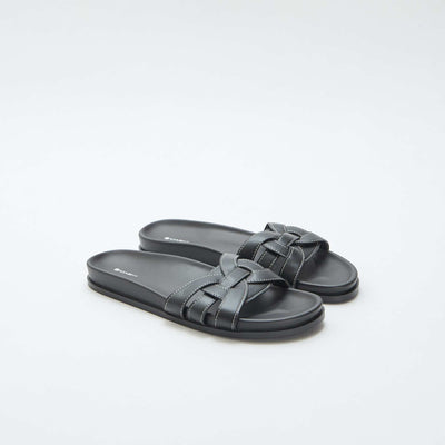 Paire de mules unies NOIR