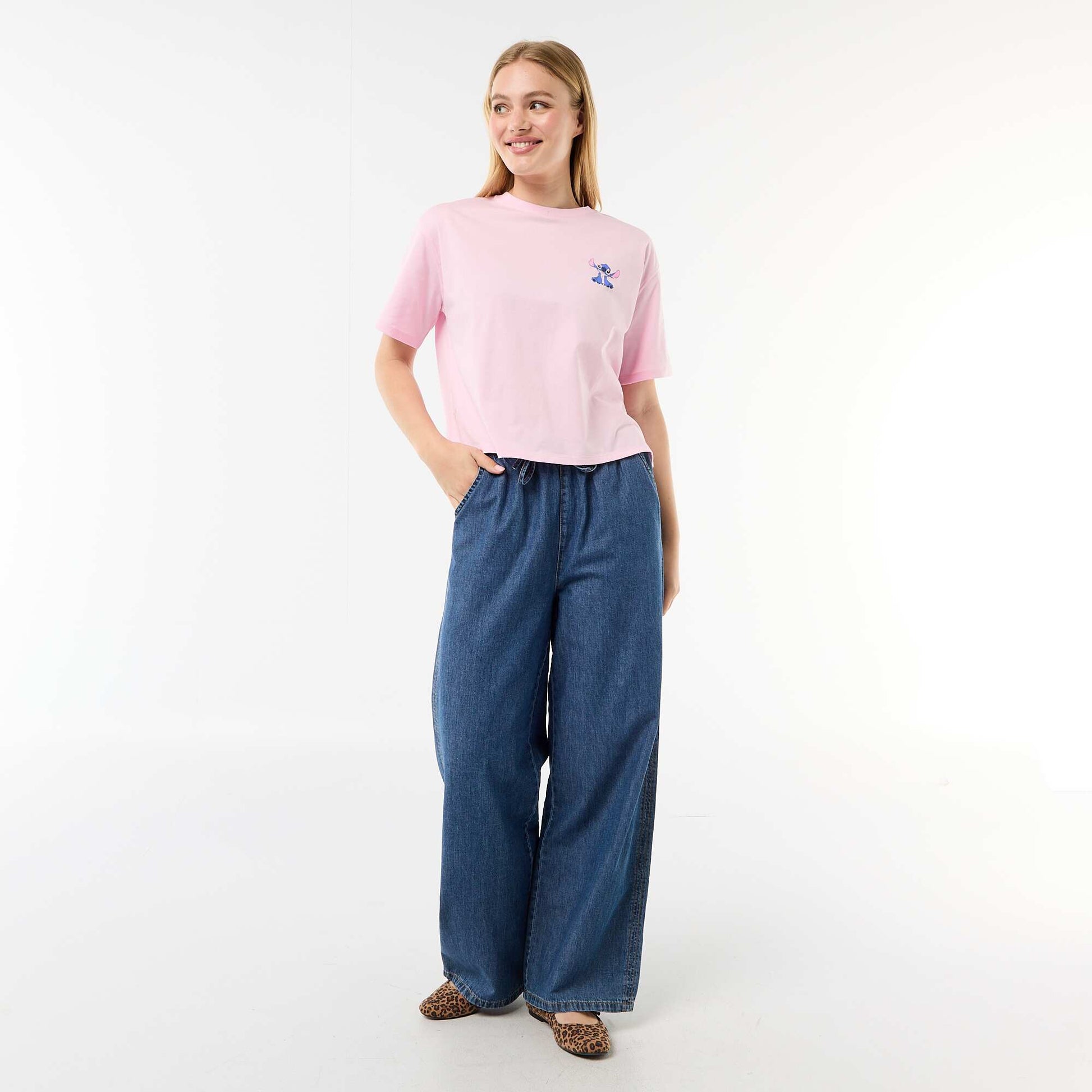 Tee-shirt imprimé 'Stitch' ROSE