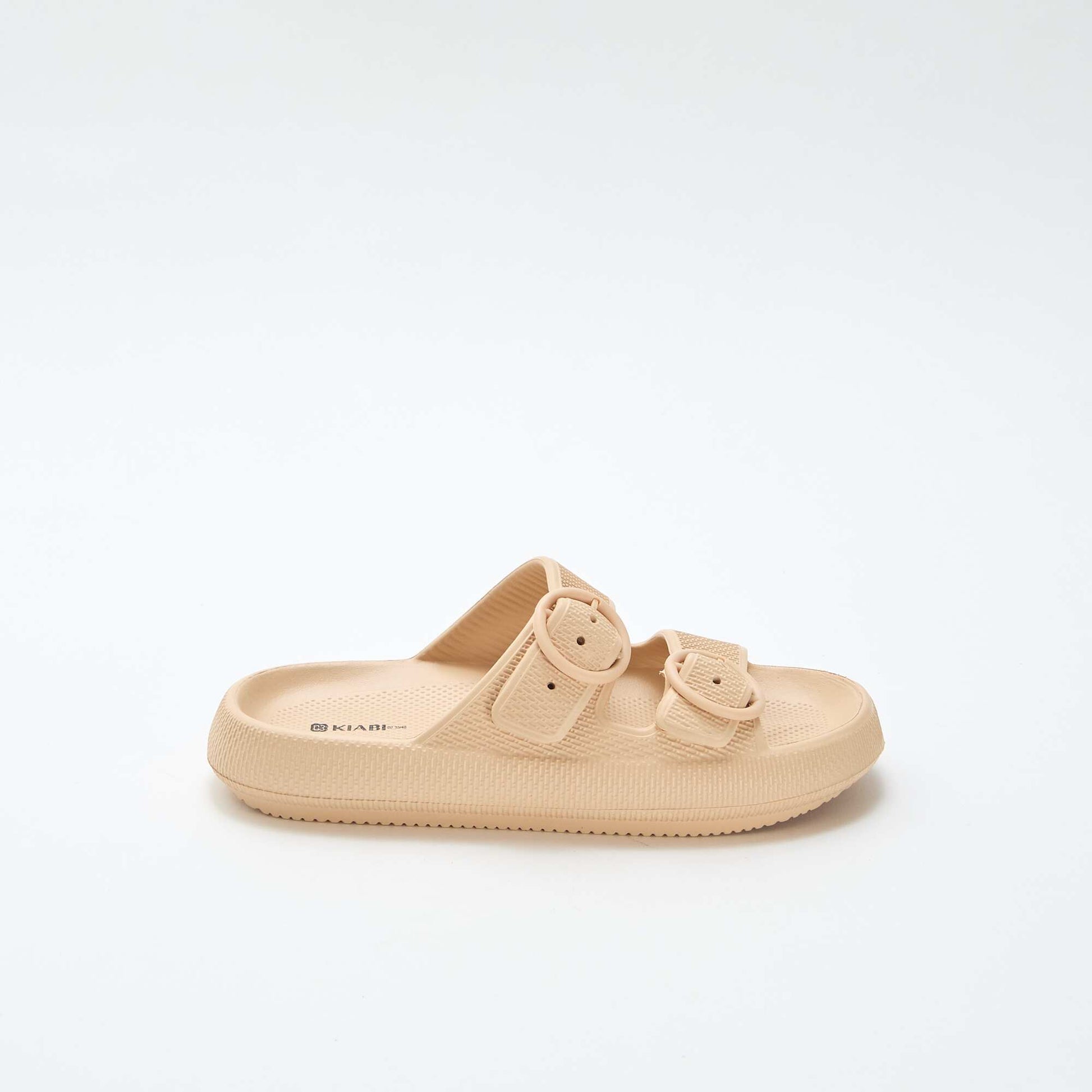 Mules unies à double bride BEIGE
