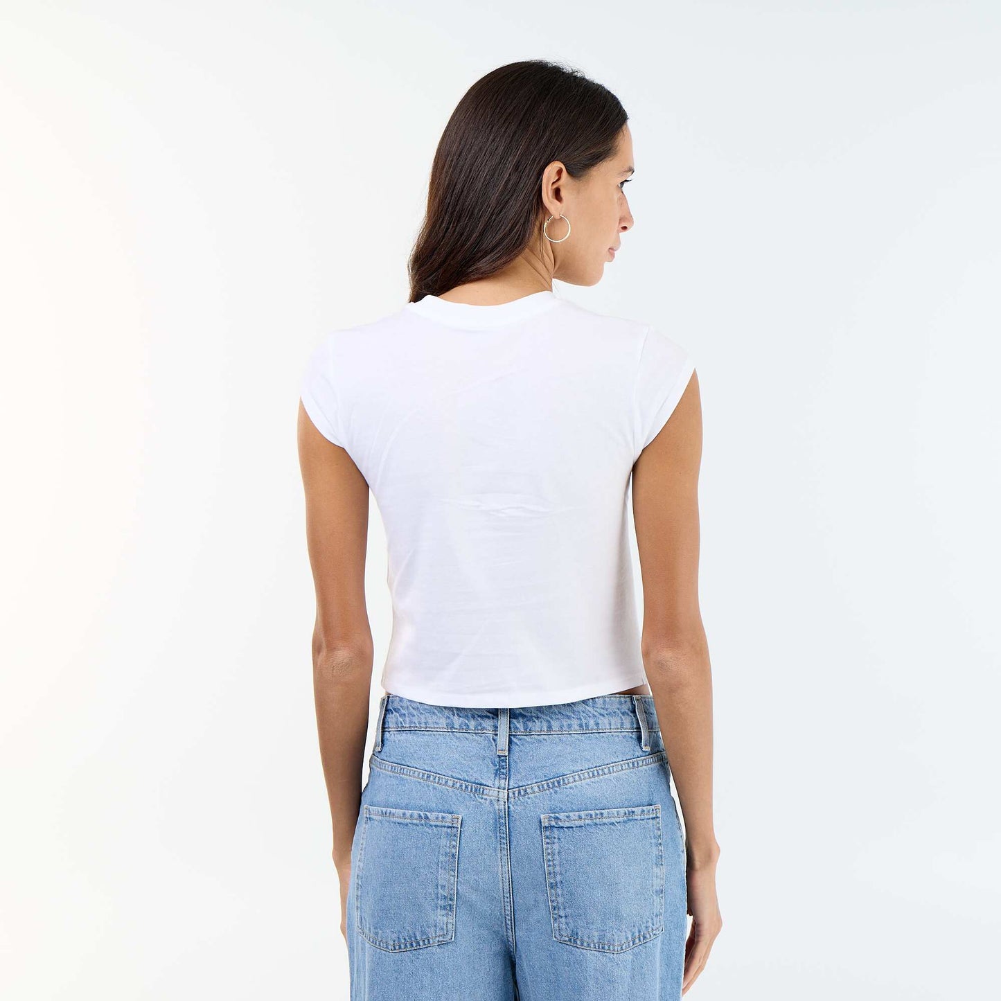 Tee-shirt 'Mickey' cropped BLANC
