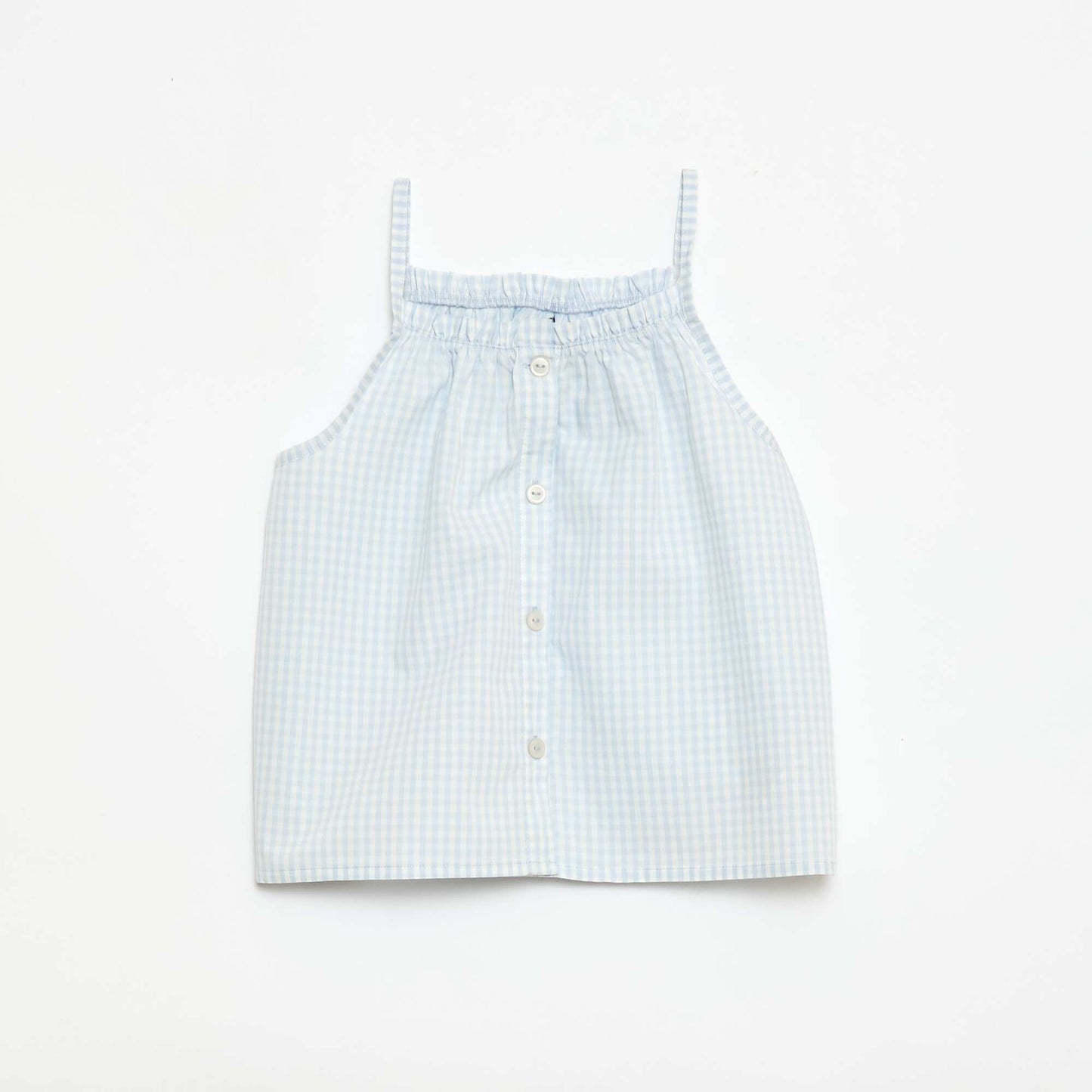 Ensemble pyjama court à motif Vichy - 2 pièces BLANC