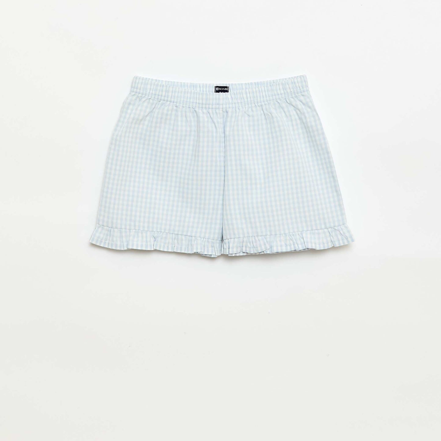 Ensemble pyjama court à motif Vichy - 2 pièces BLANC