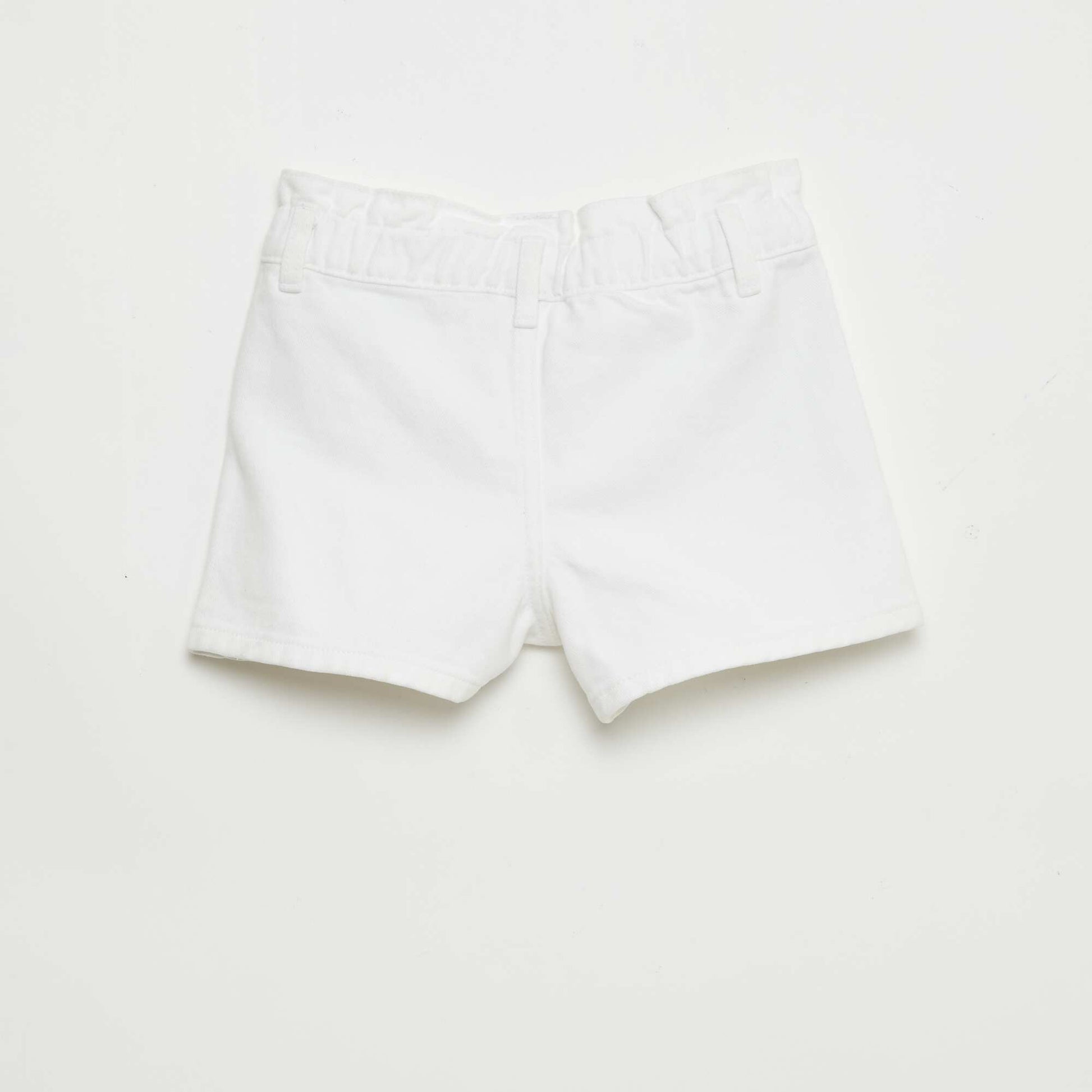 Short en jean paper bag BLANC