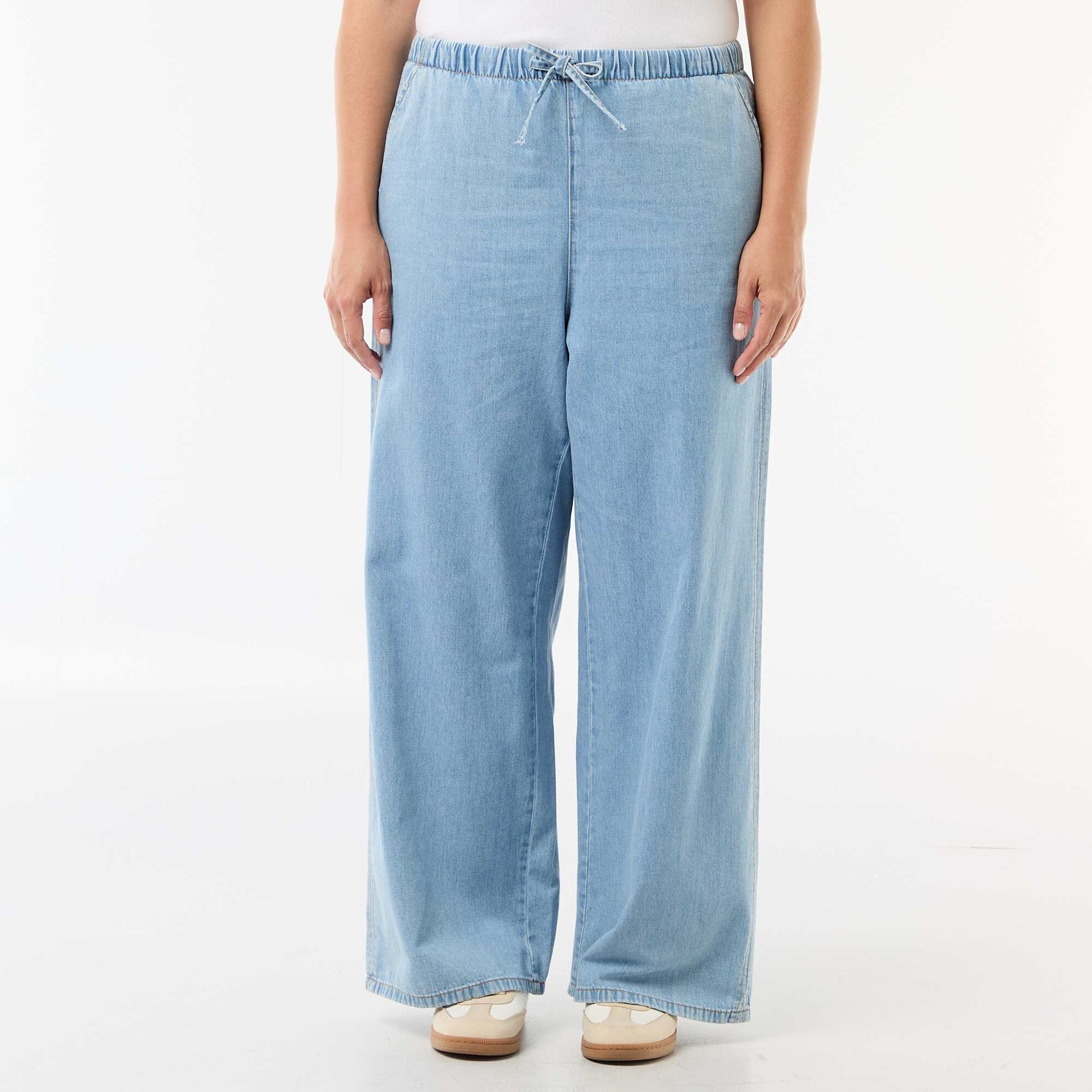 Pantalon large avec 2 poches BLEU