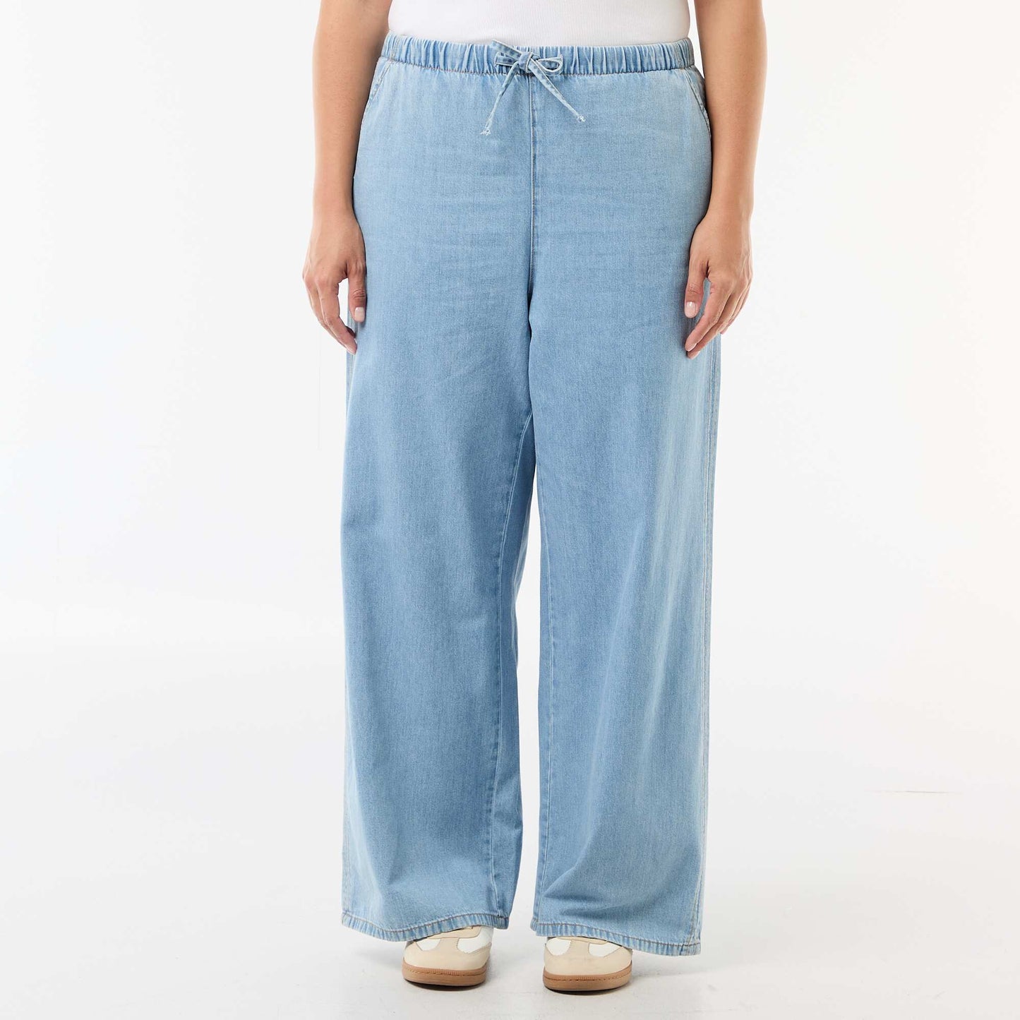 Pantalon large avec 2 poches BLEU