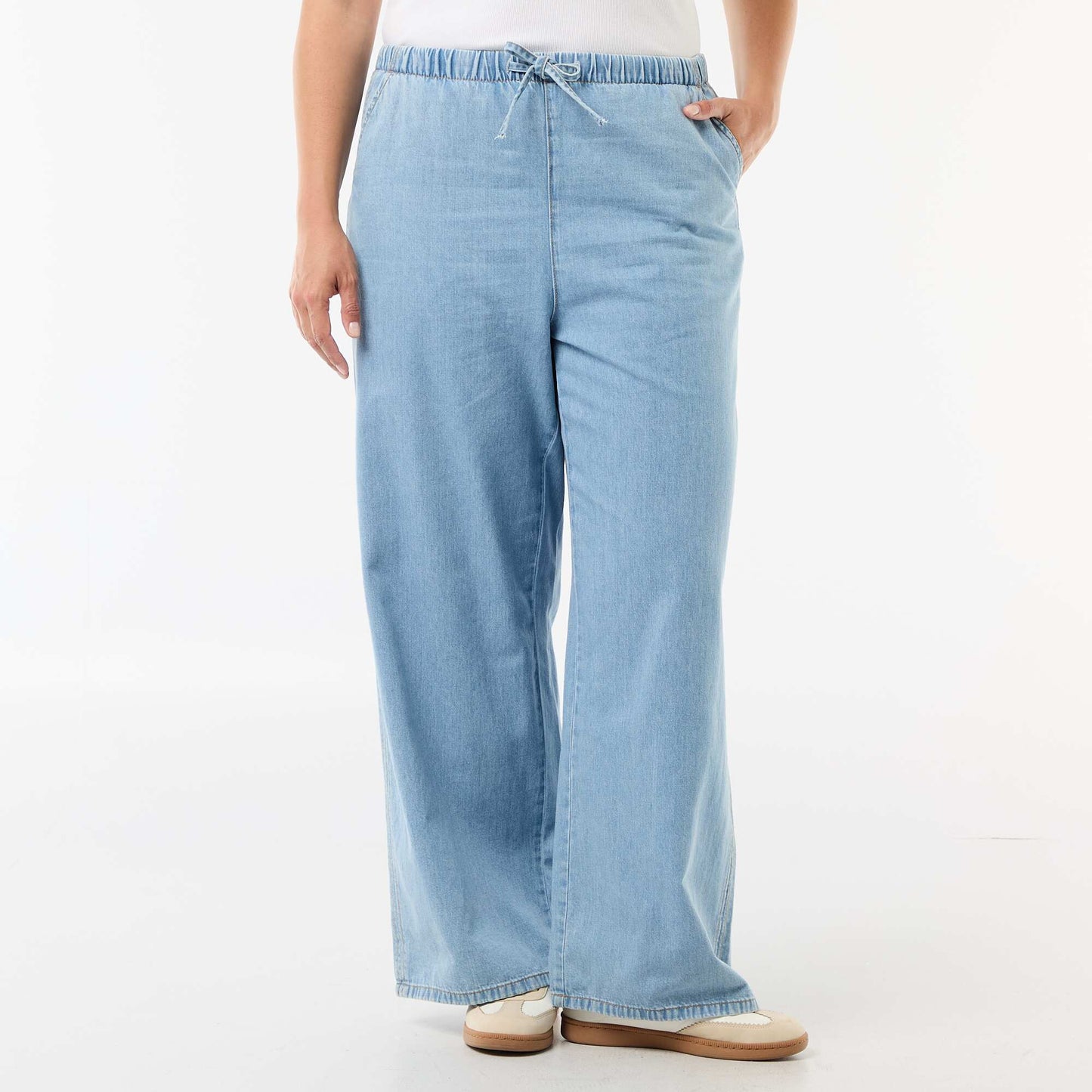 Pantalon large avec 2 poches BLEU
