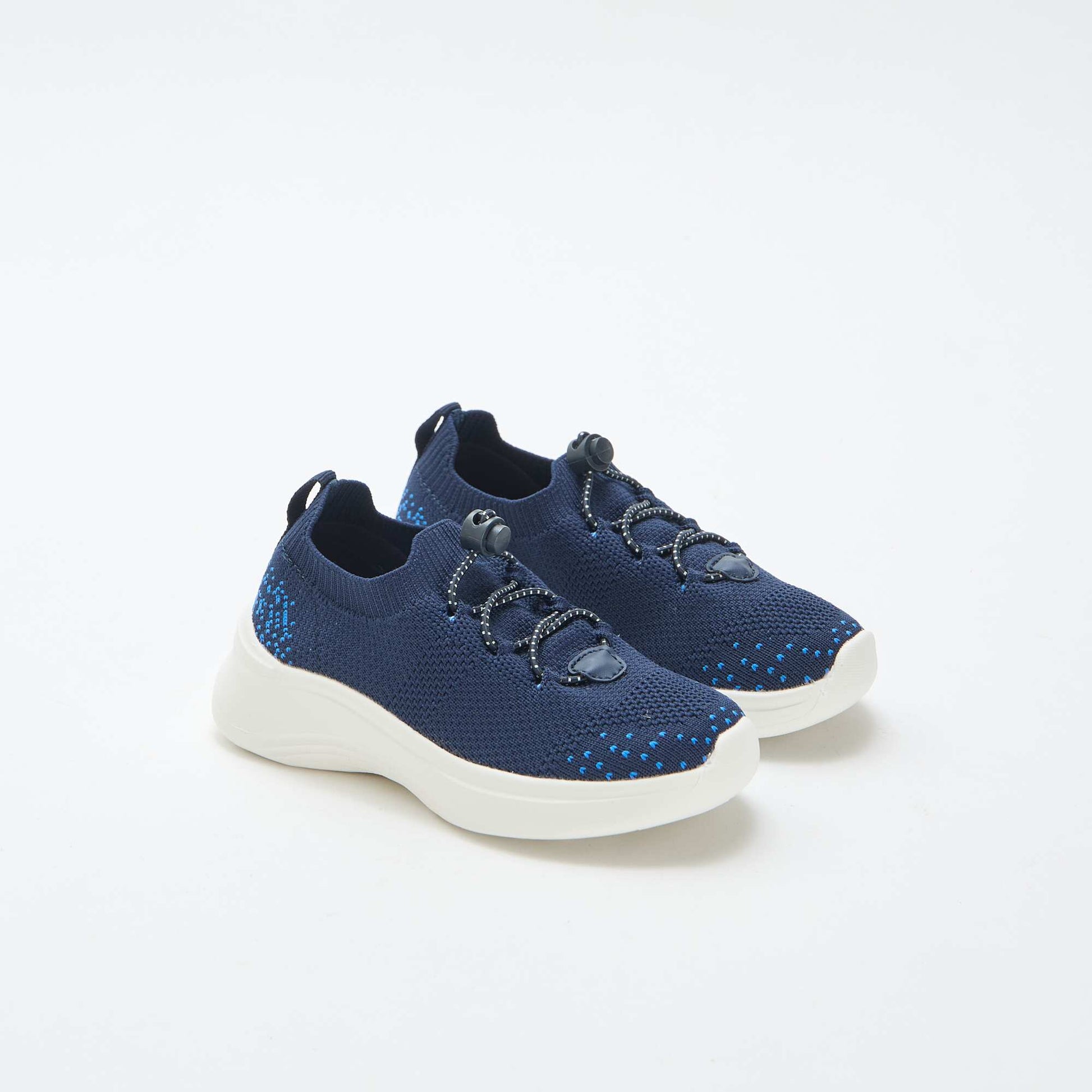 Baskets flyknit ajustables avec stopper BLEU