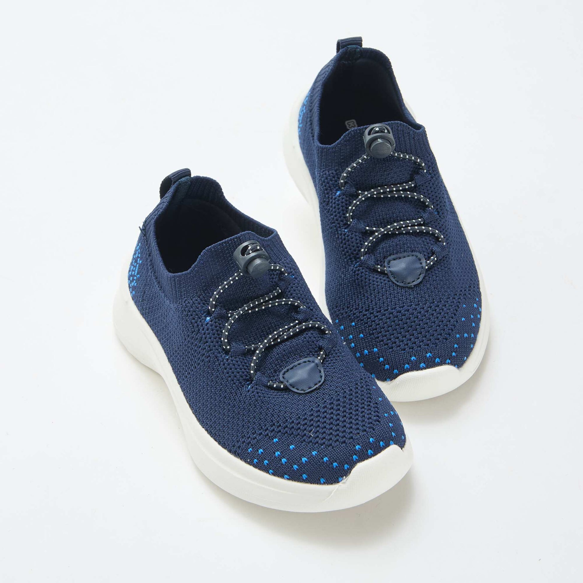 Baskets flyknit ajustables avec stopper BLEU