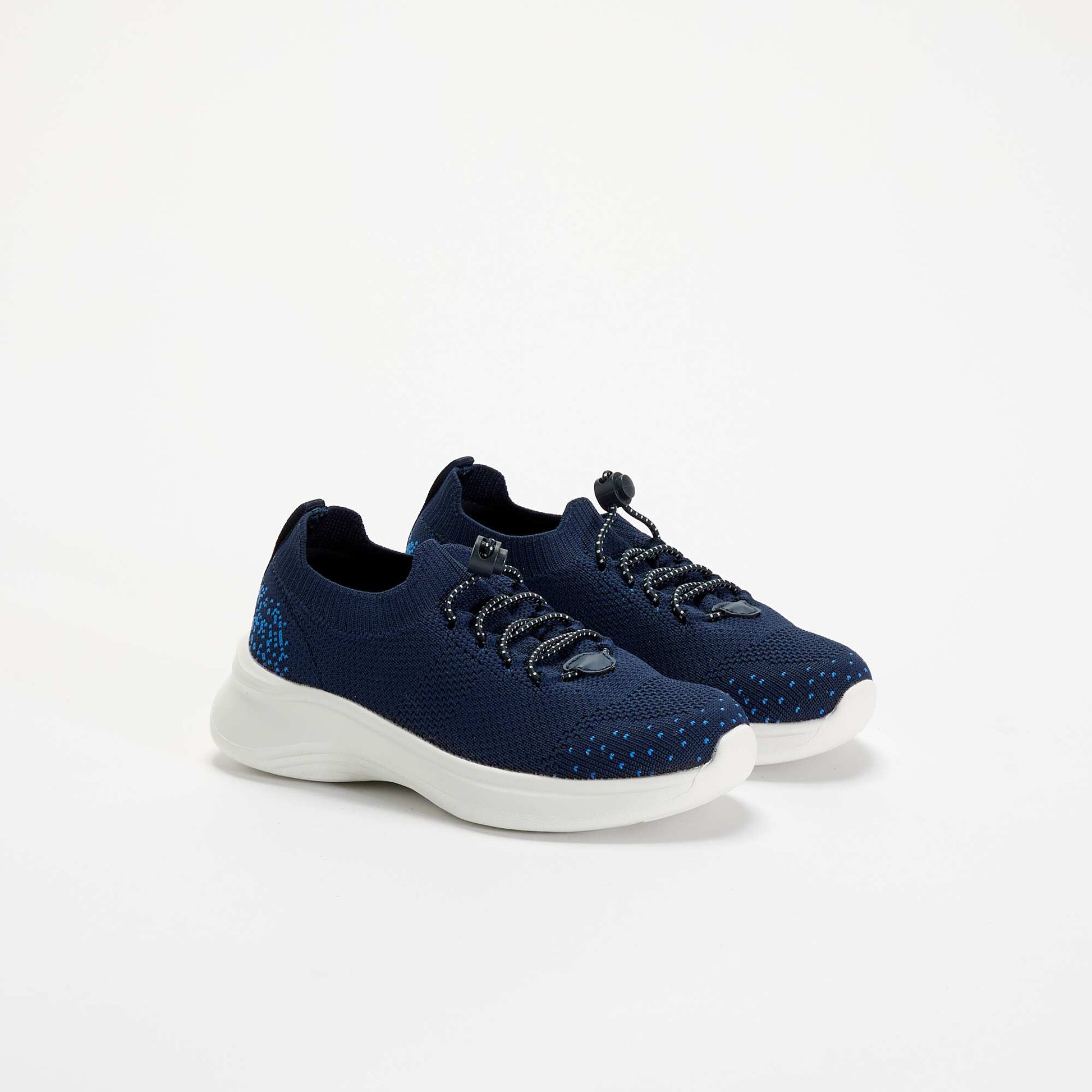 Baskets de sport en mesh avec lacets + stoppers BLEU