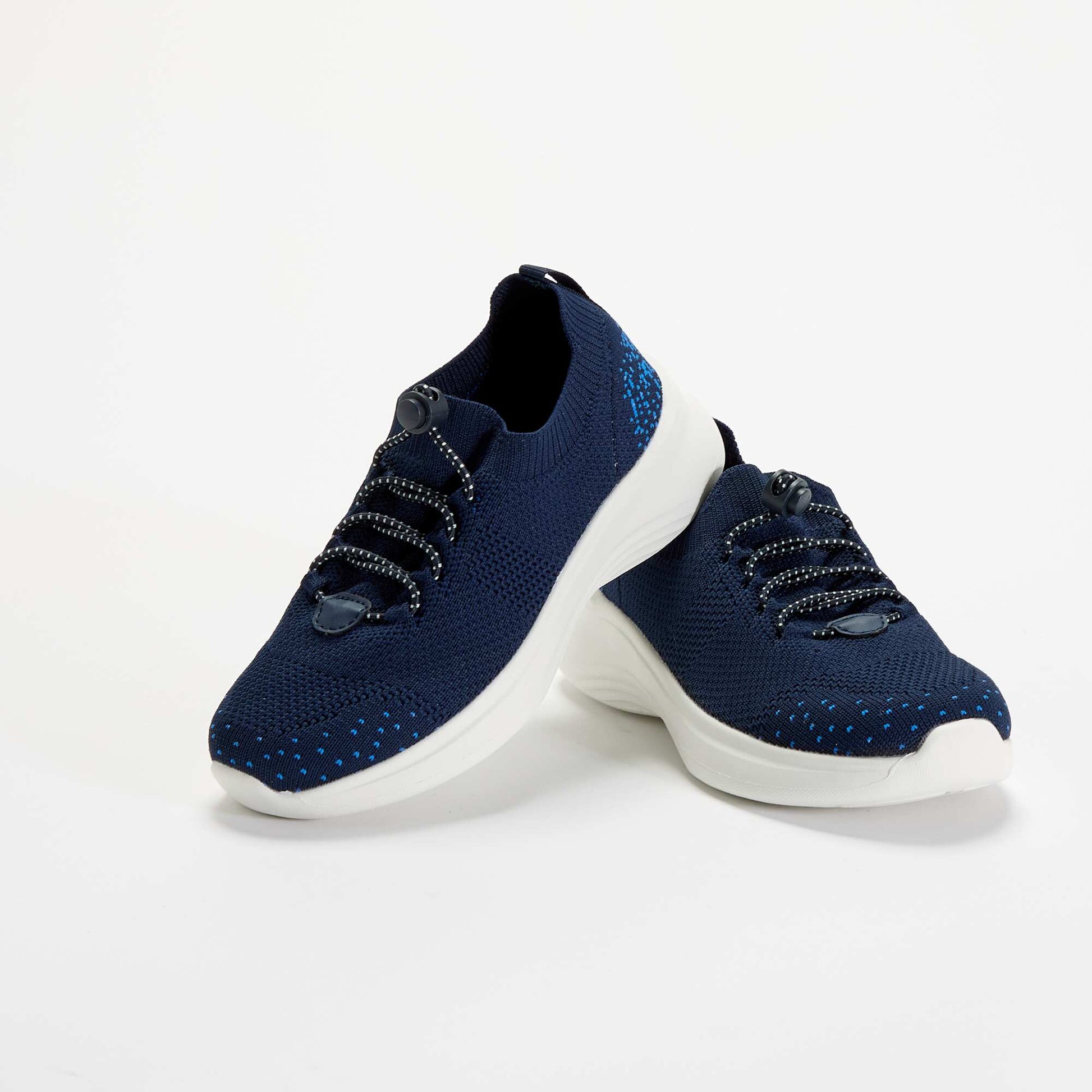 Baskets de sport en mesh avec lacets + stoppers BLEU